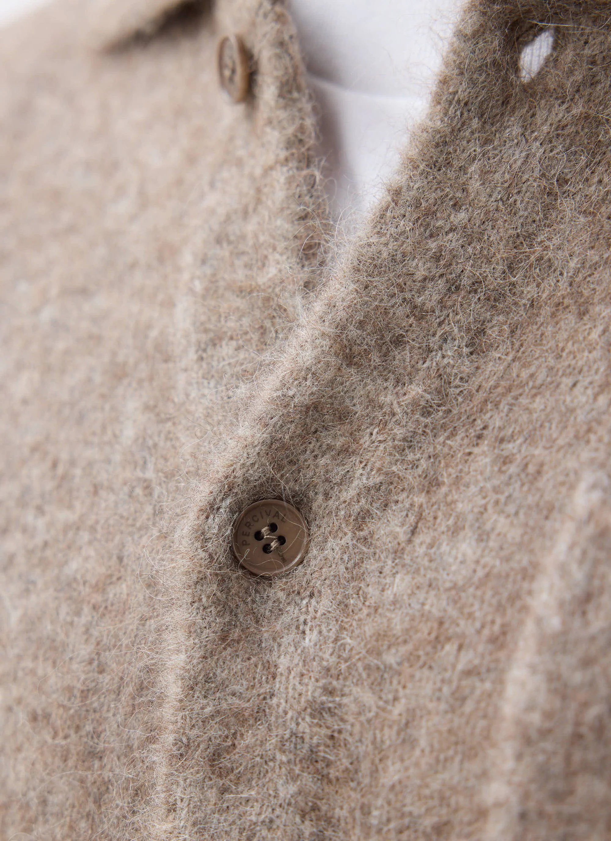 Novel Collared Cardigan | Wool | Oak - Image 6