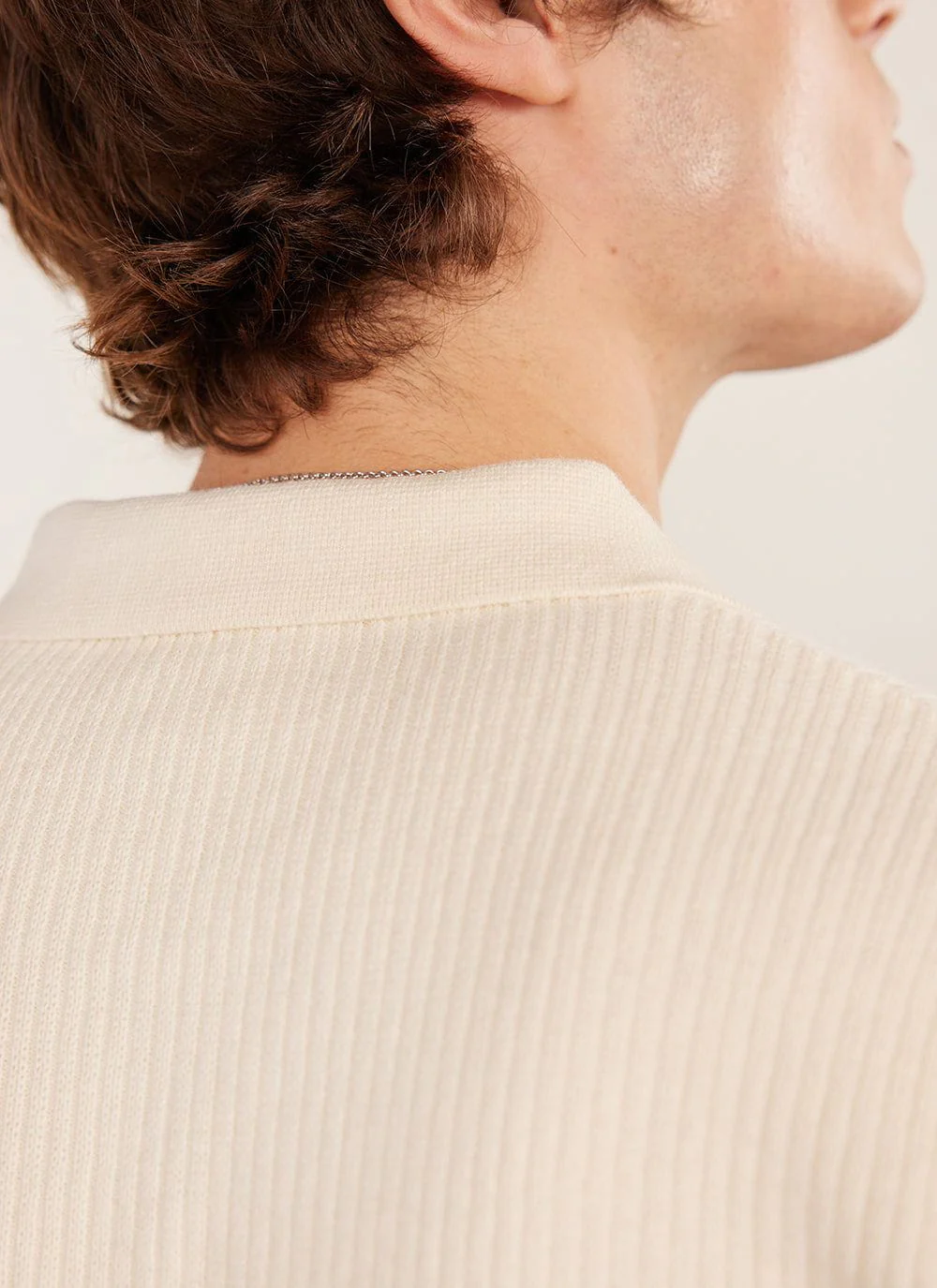 Pablo Cuban Shirt | Knitted Cotton | Cream - Image 8