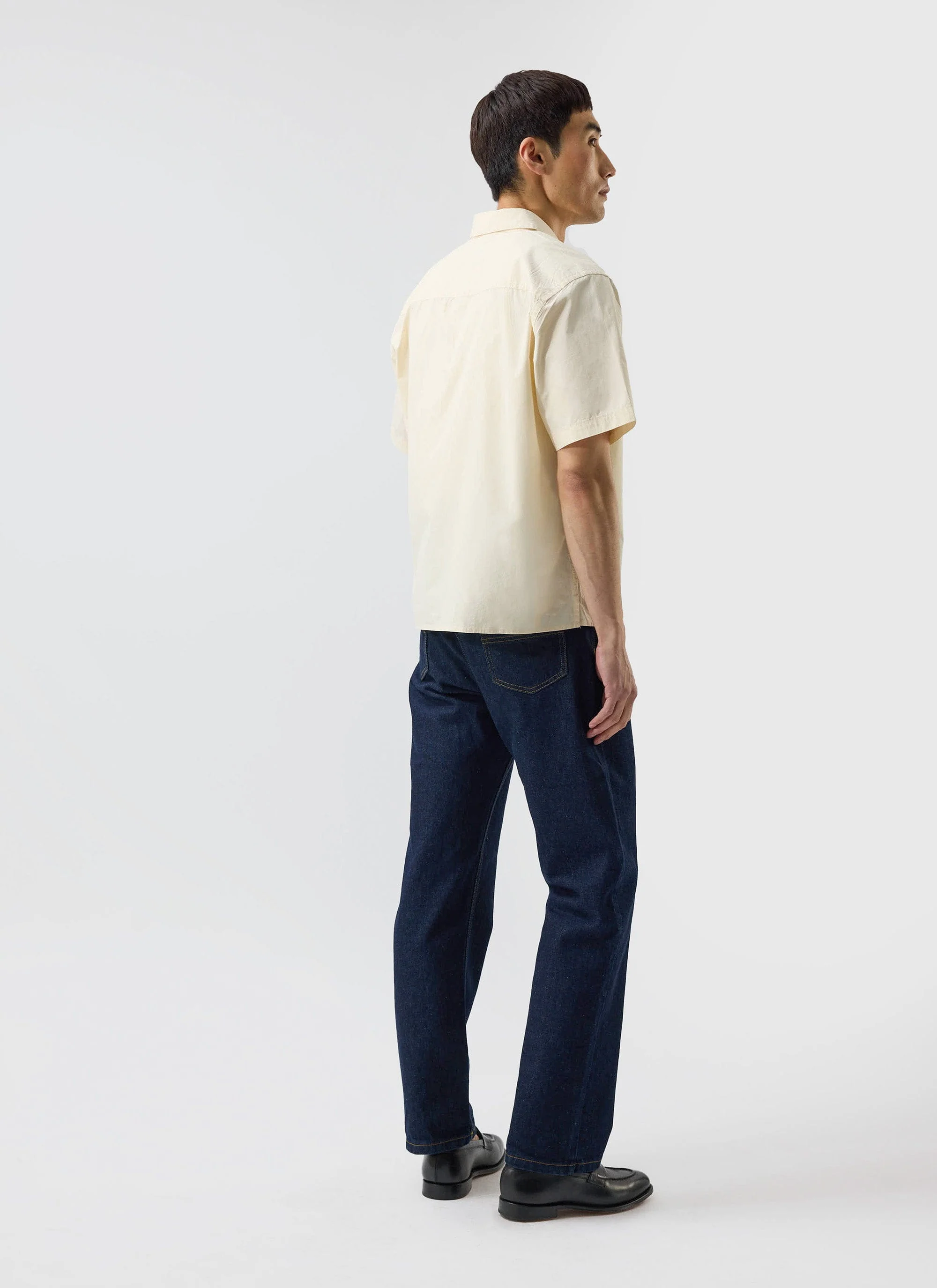 Boxy Cropped Clerk Shirt | Cream - Image 6