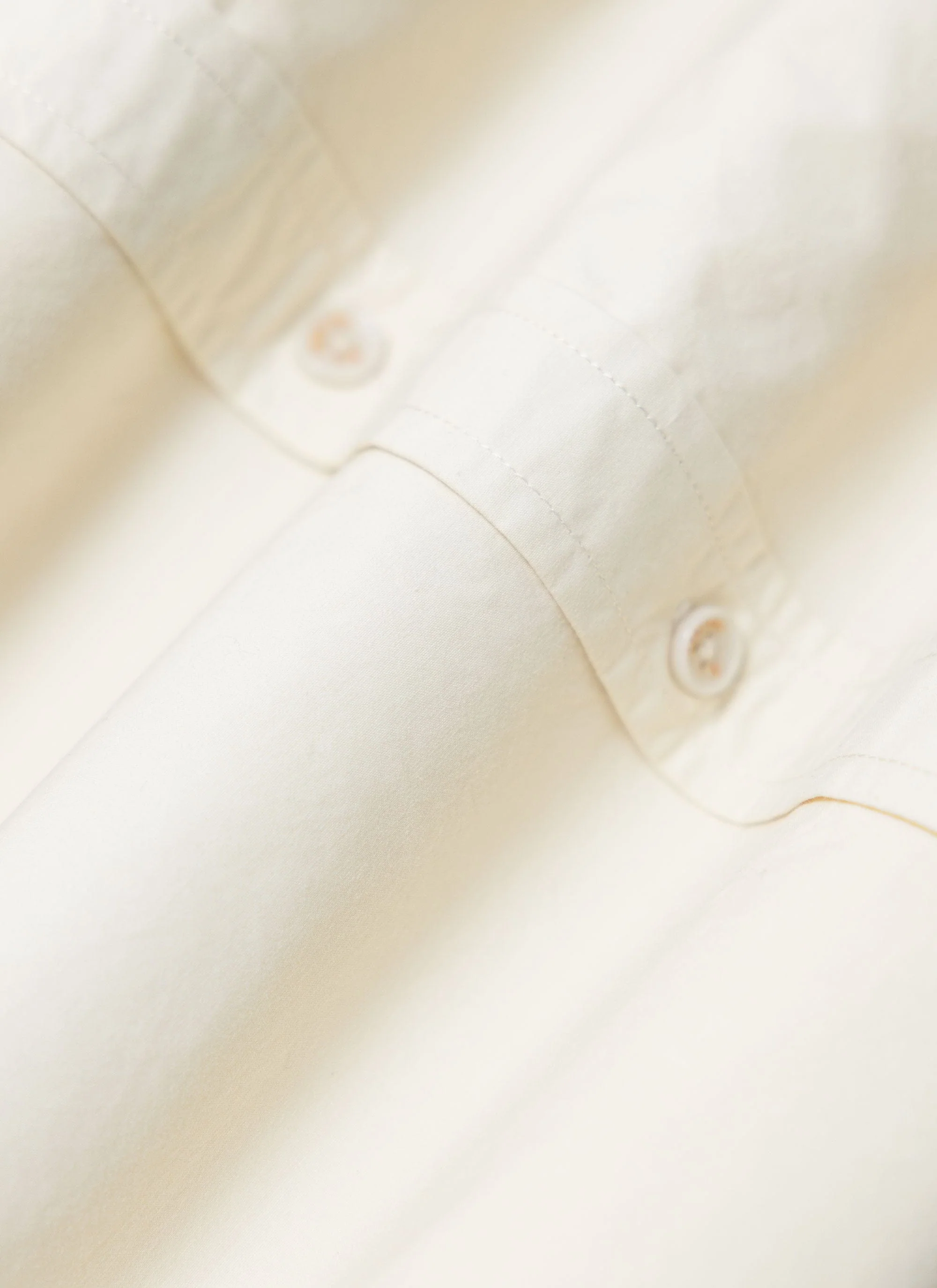 Boxy Cropped Clerk Shirt | Cream - Image 9