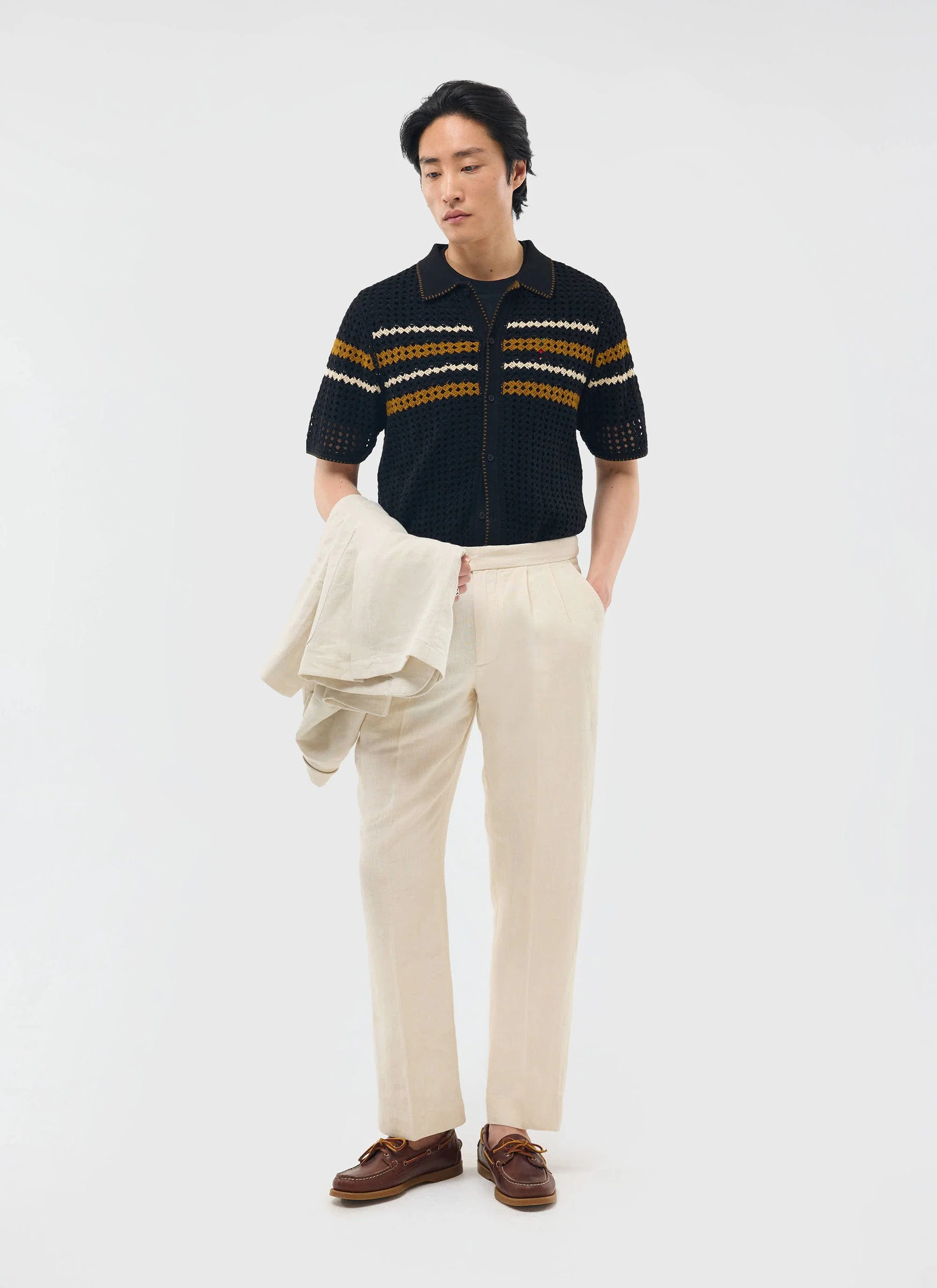 Pesaro Knitted Shirt | Cotton | Black - Image 5