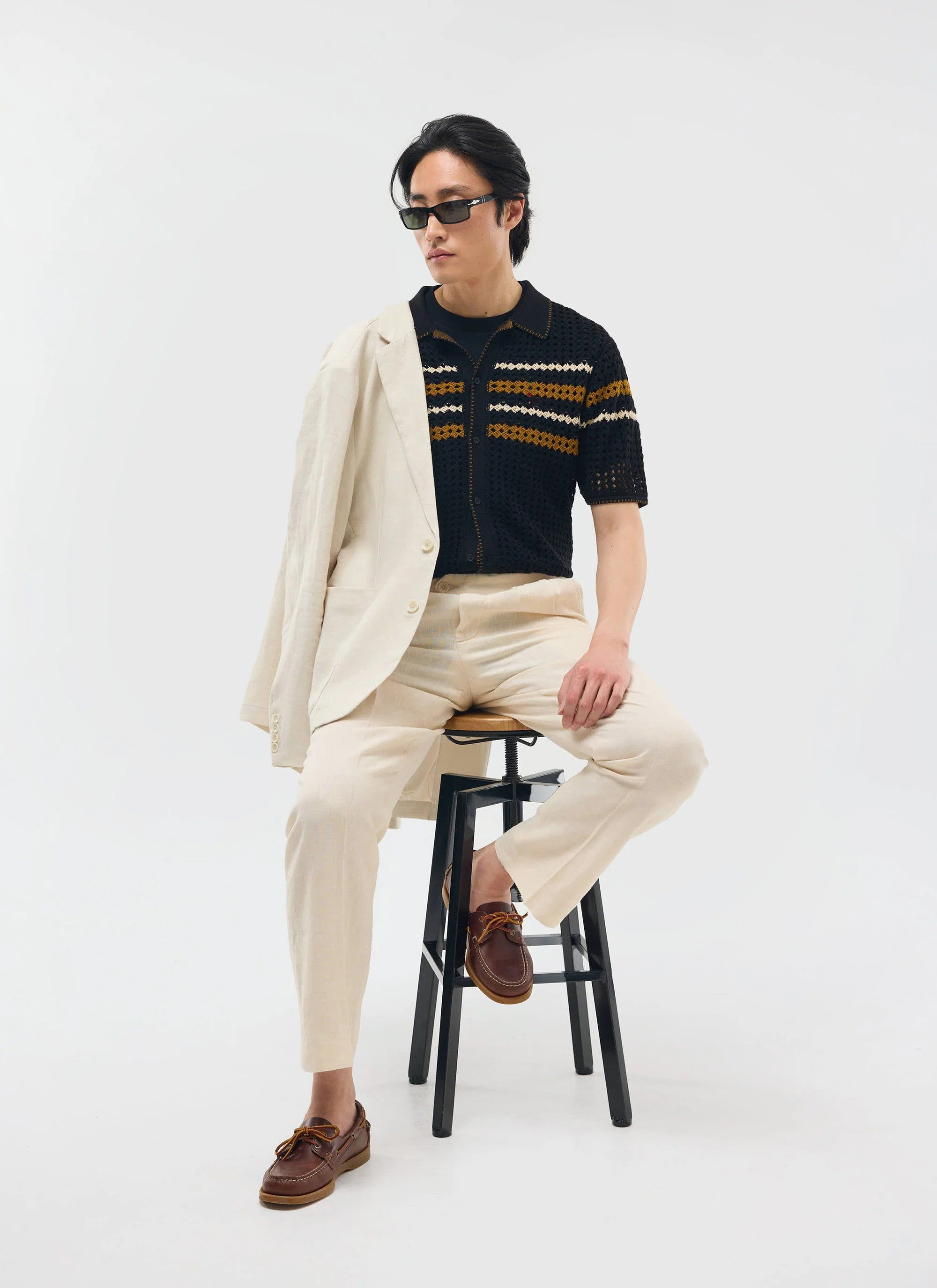 Pesaro Knitted Shirt | Cotton | Black - Image 7