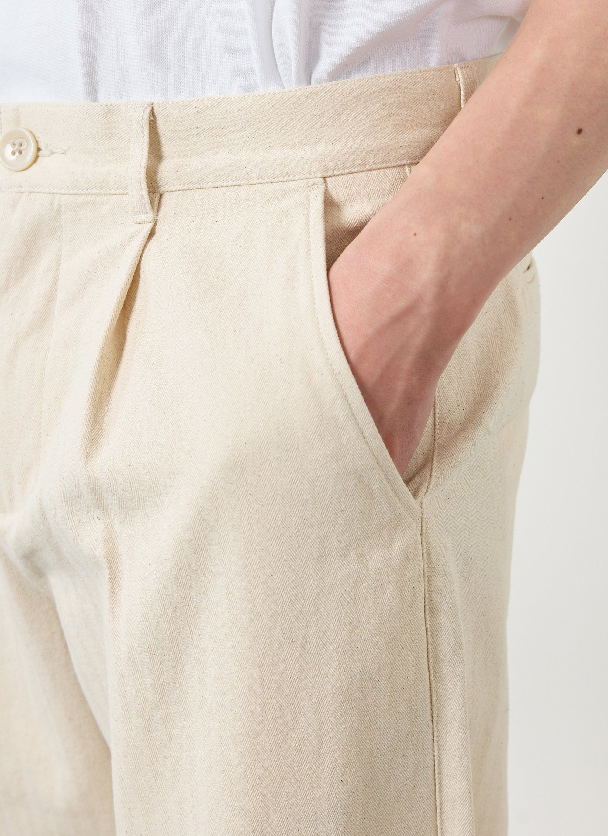 Program Pleated Trousers | Cotton | Cream - Image 7