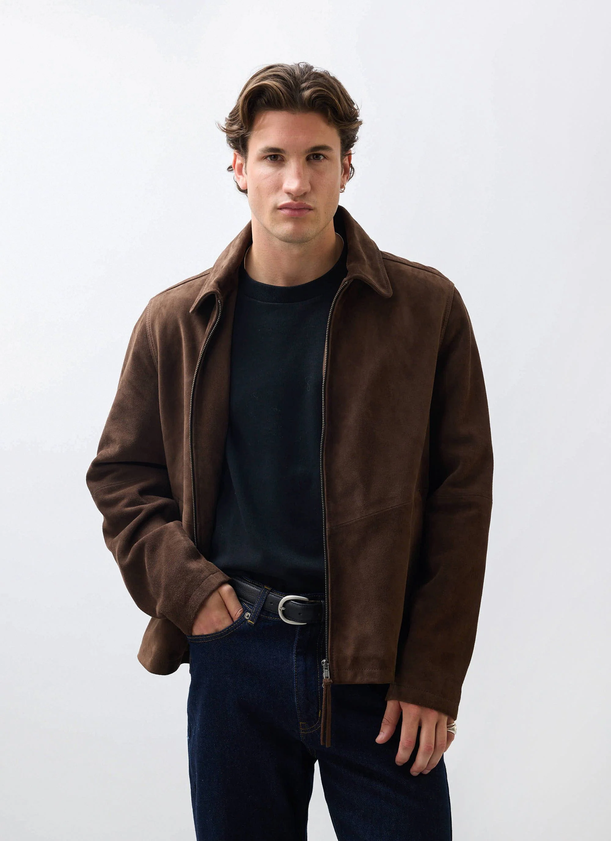 Prologue Soft Suede Jacket | Espresso Brown - Image 4