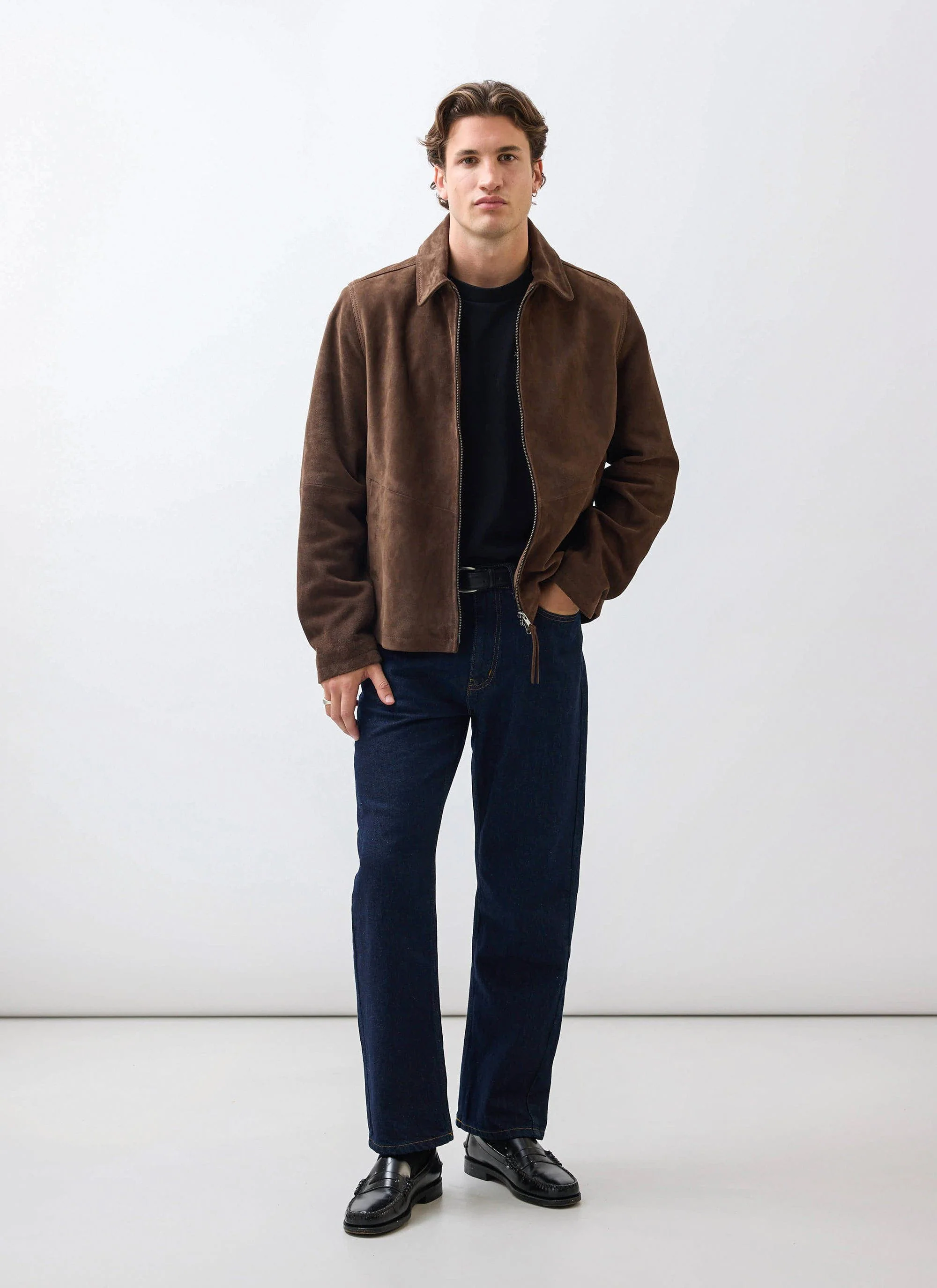 Prologue Soft Suede Jacket | Espresso Brown - Image 8
