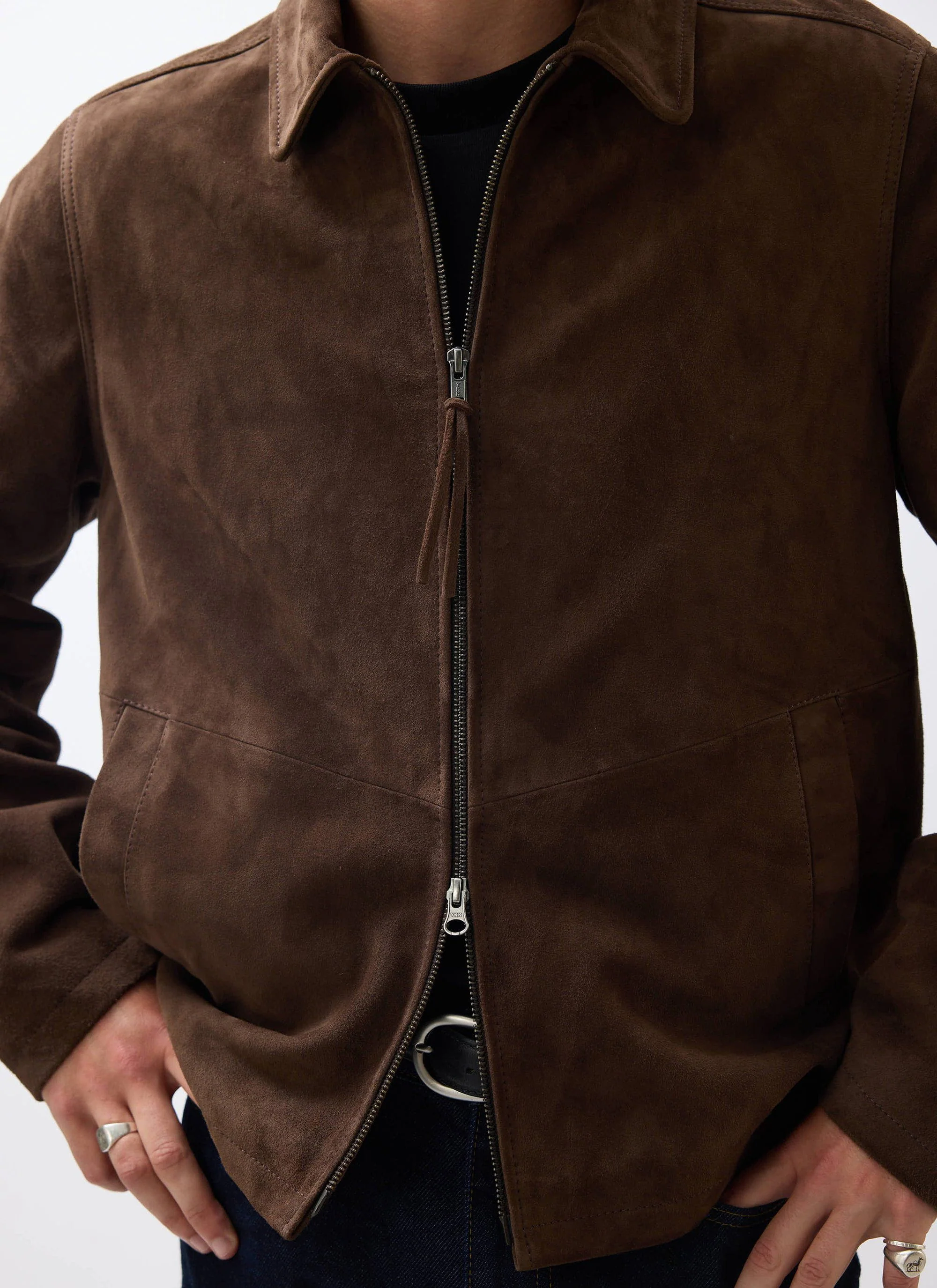 Prologue Soft Suede Jacket | Espresso Brown - Image 9