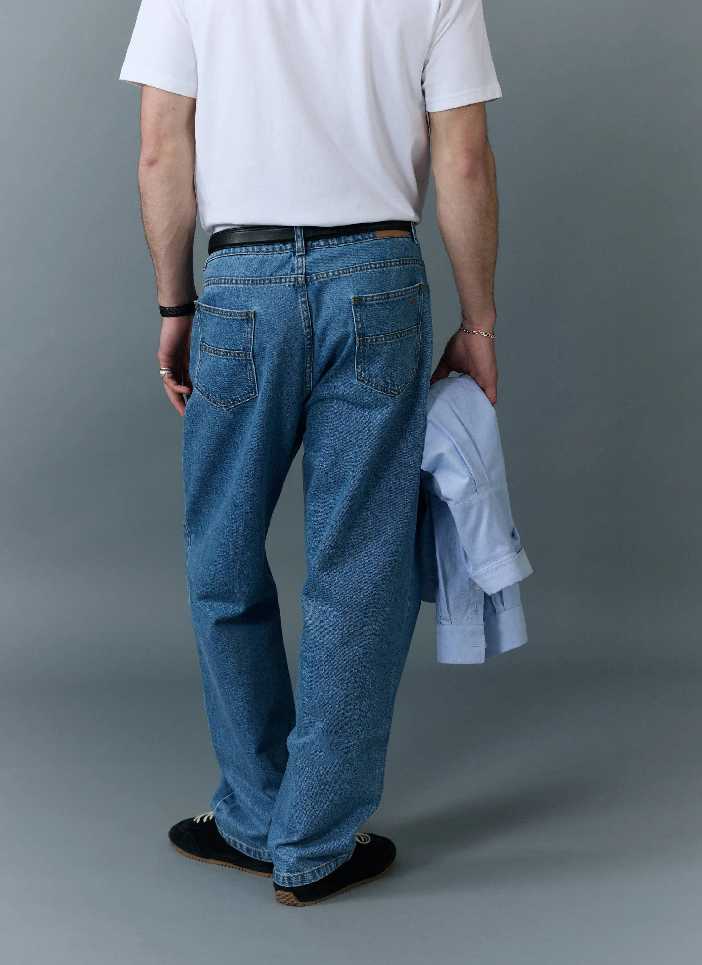 Relaxed Leg Denim Jeans | Light Wash Blue - Image 5