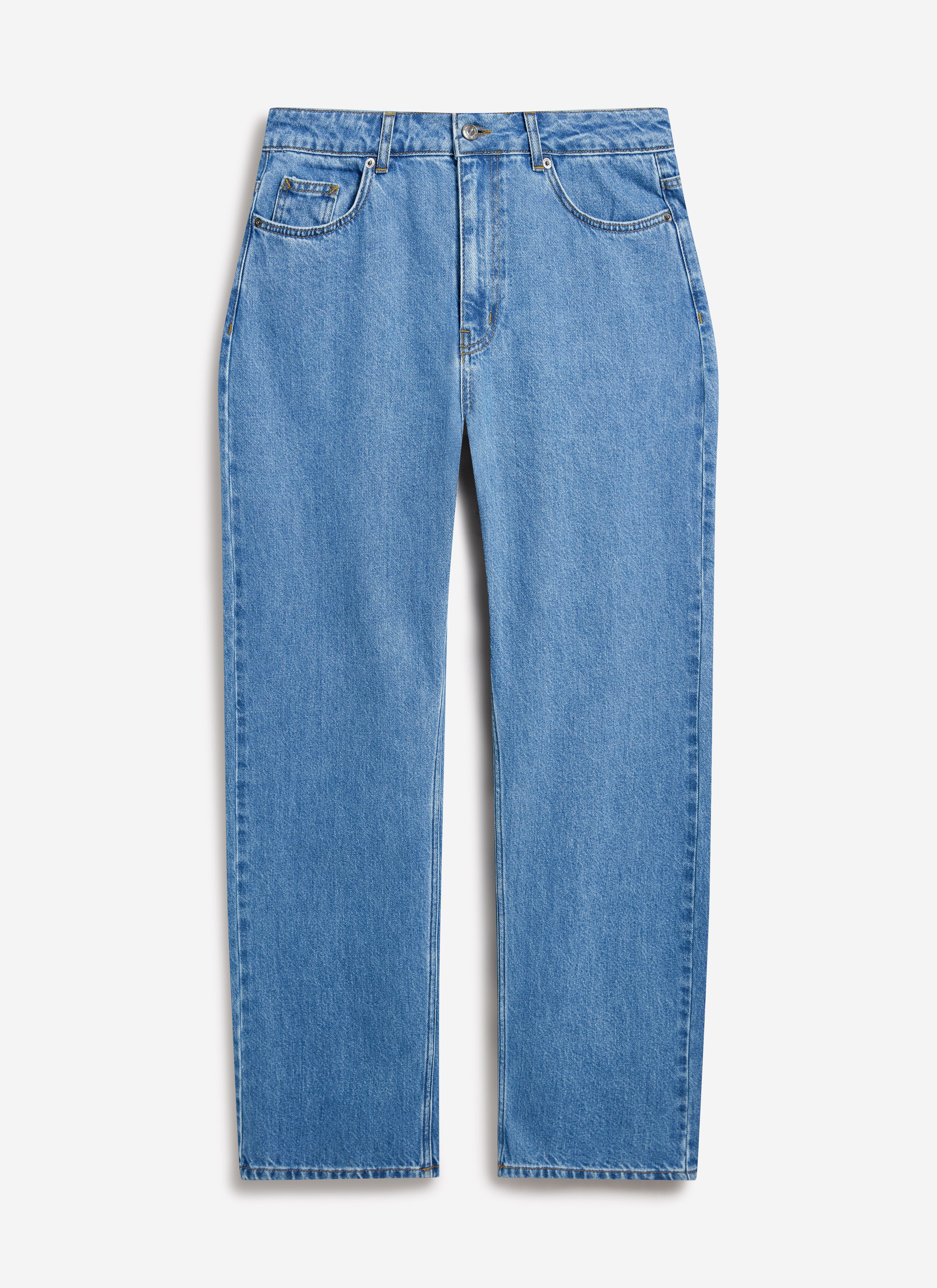Relaxed Leg Denim Jeans | Light Wash Blue - Image 6