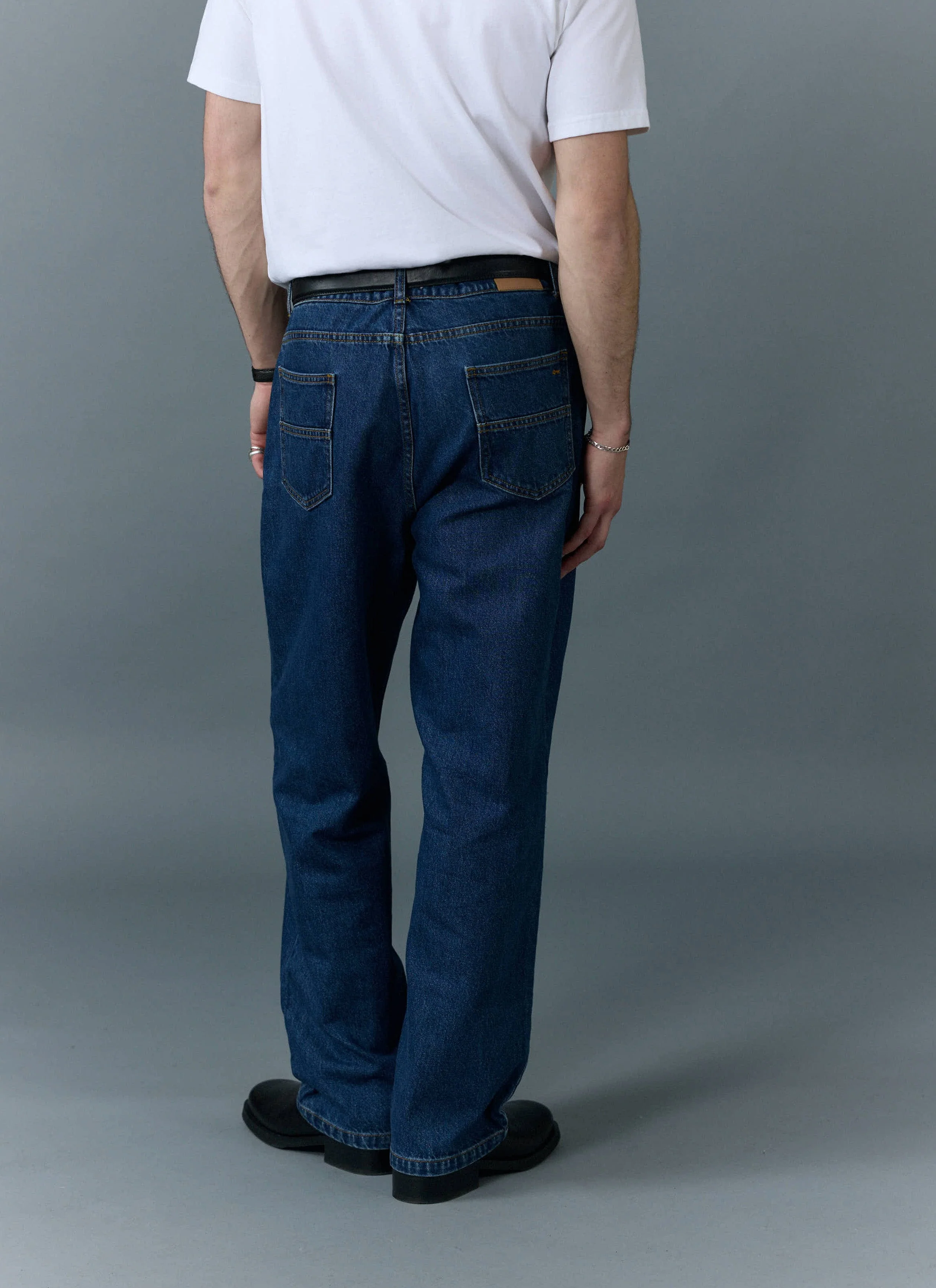 Relaxed Leg Denim Jeans | Mid Wash Blue - Image 4