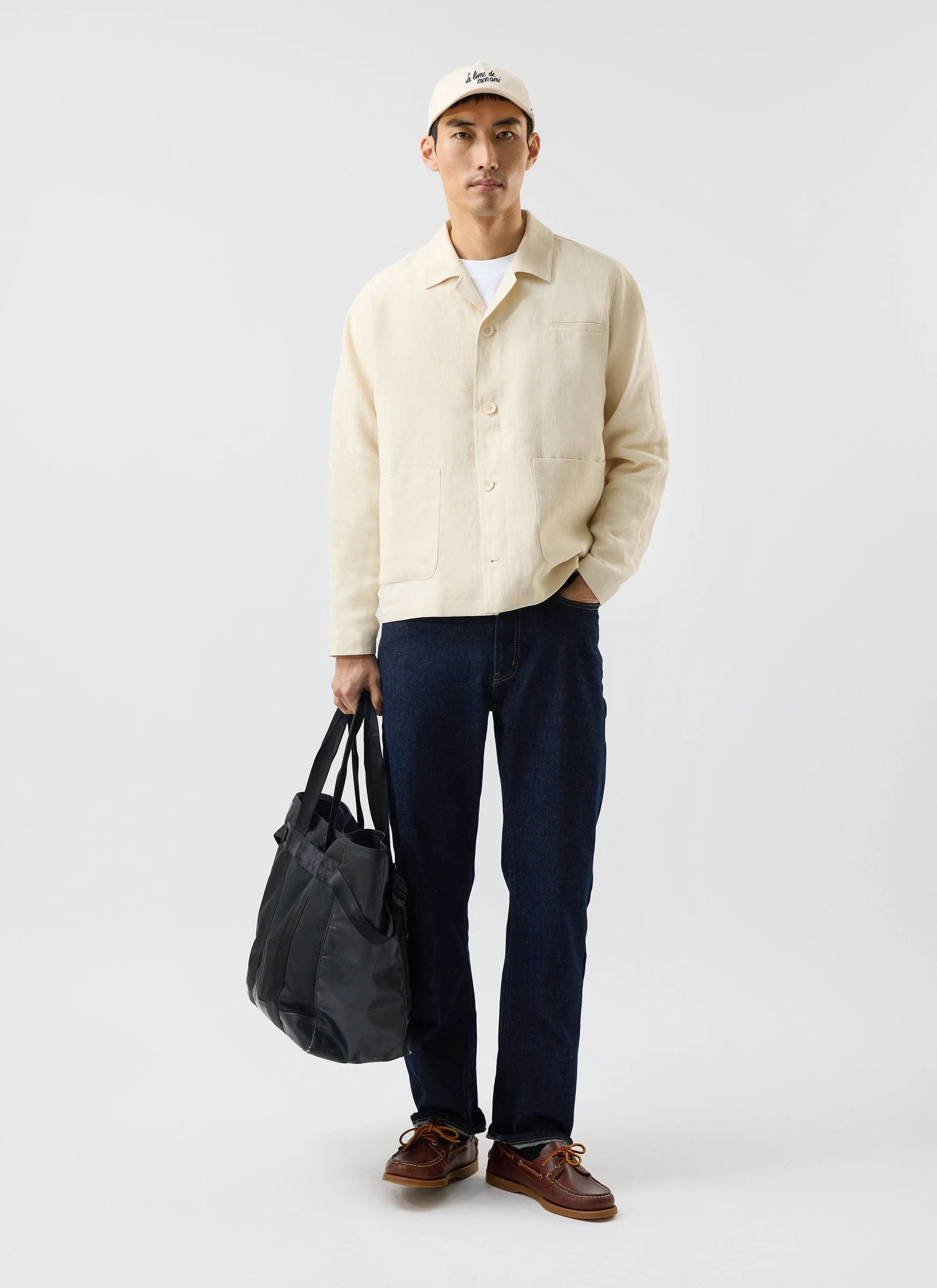 Relaxed Linen Overshirt | Cream - Image 10