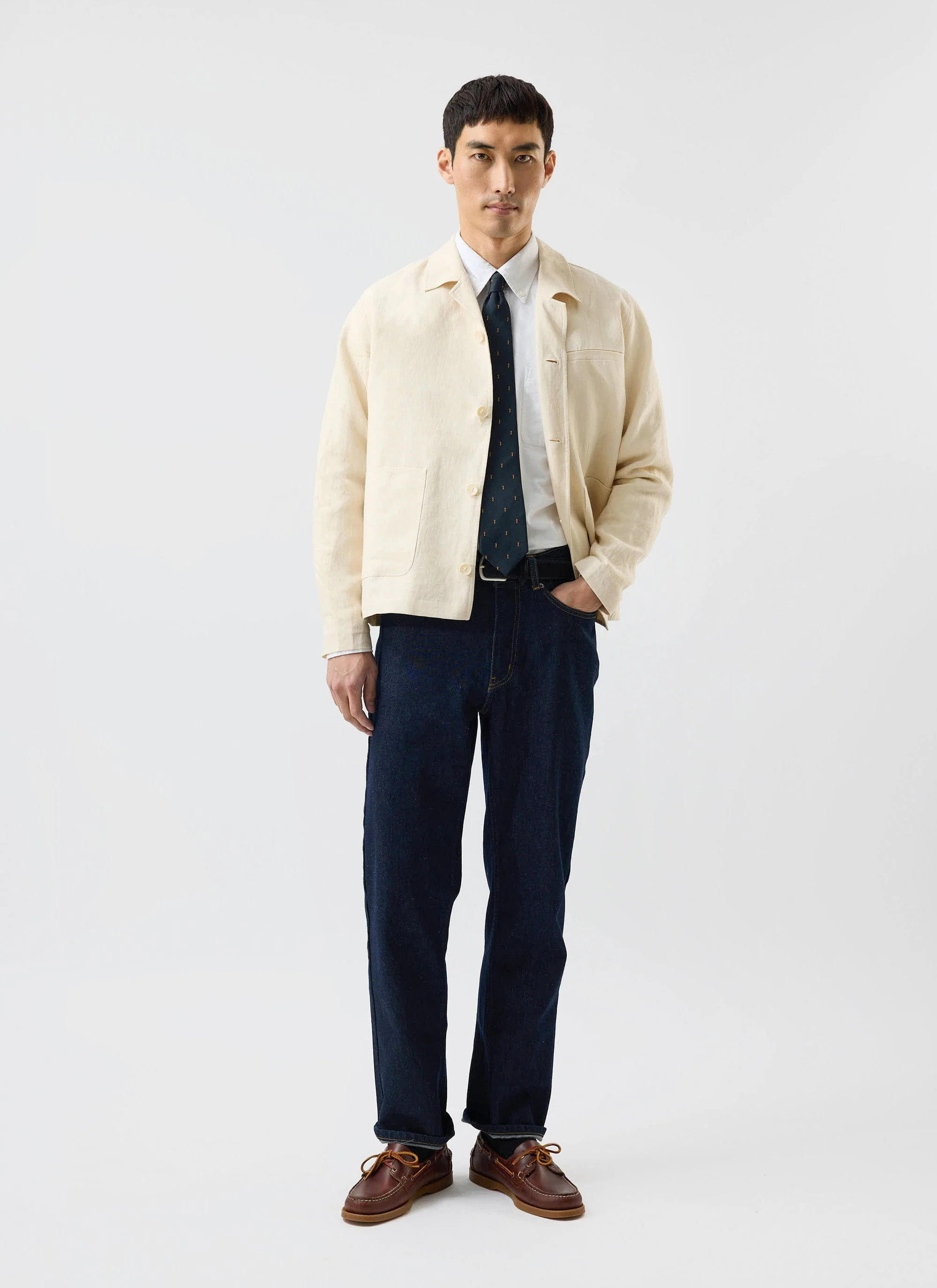Relaxed Linen Overshirt | Cream - Image 6