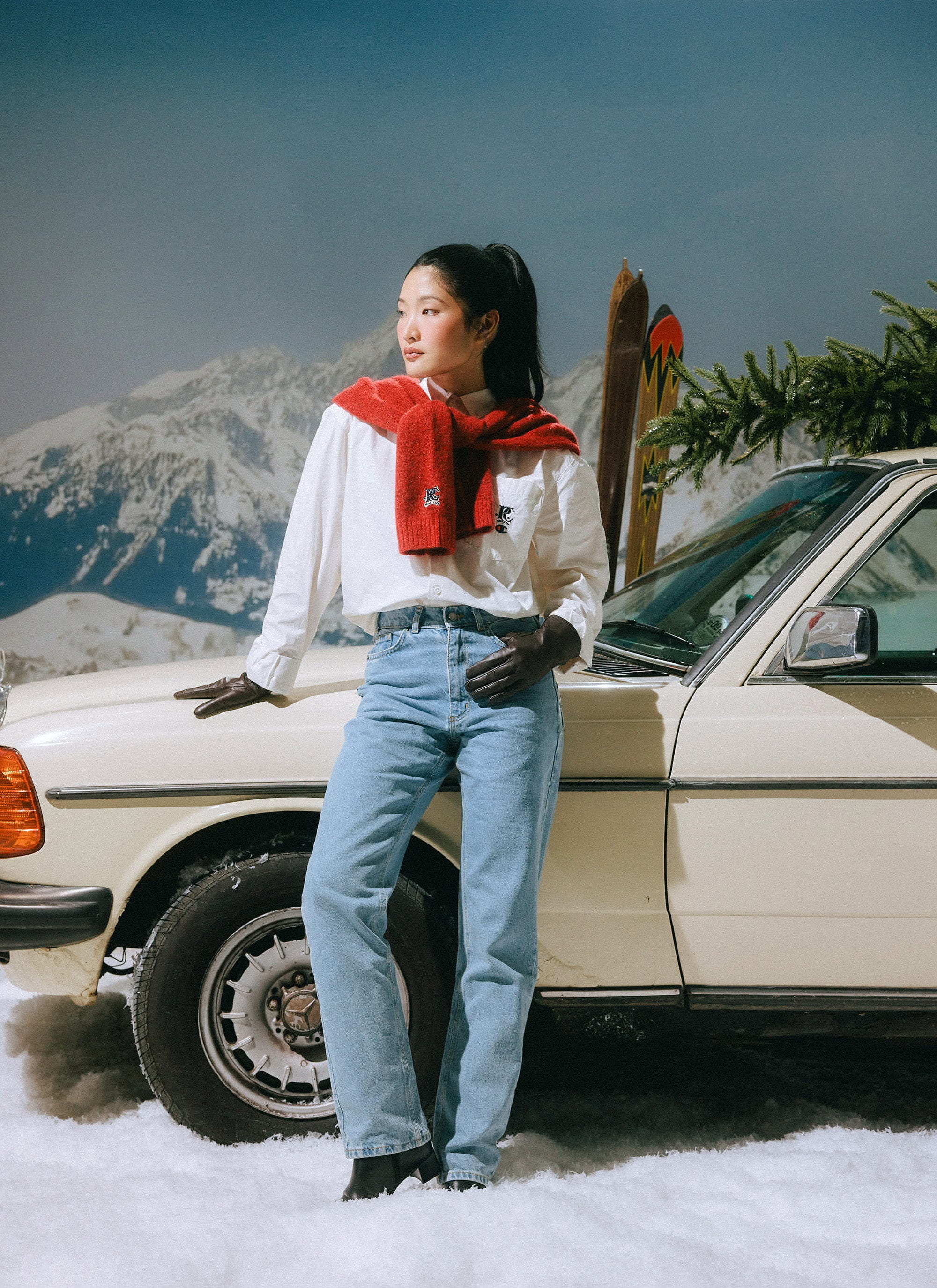 Relaxed Oxford Shirt | Champion x Percival | Cream - Image 3