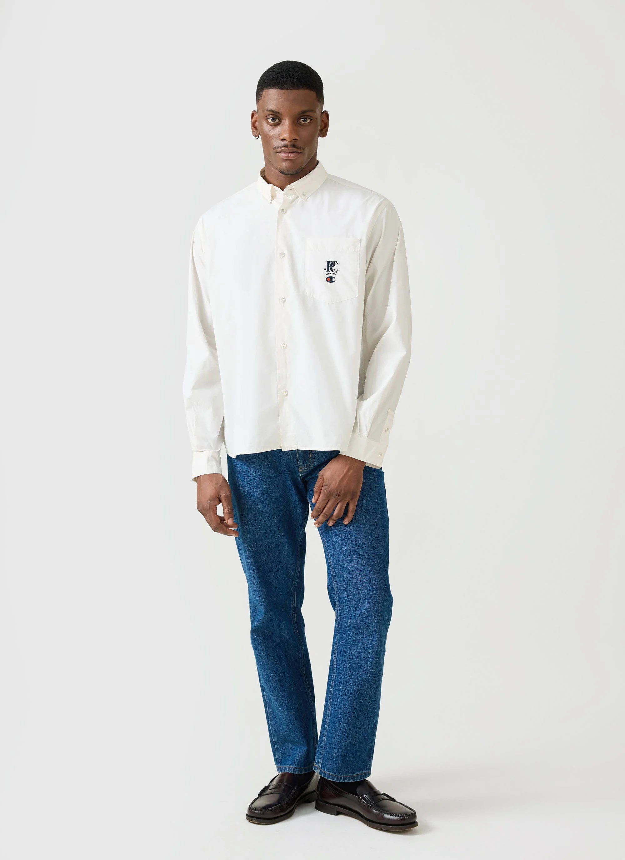 Relaxed Oxford Shirt | Champion x Percival | Cream - Image 5