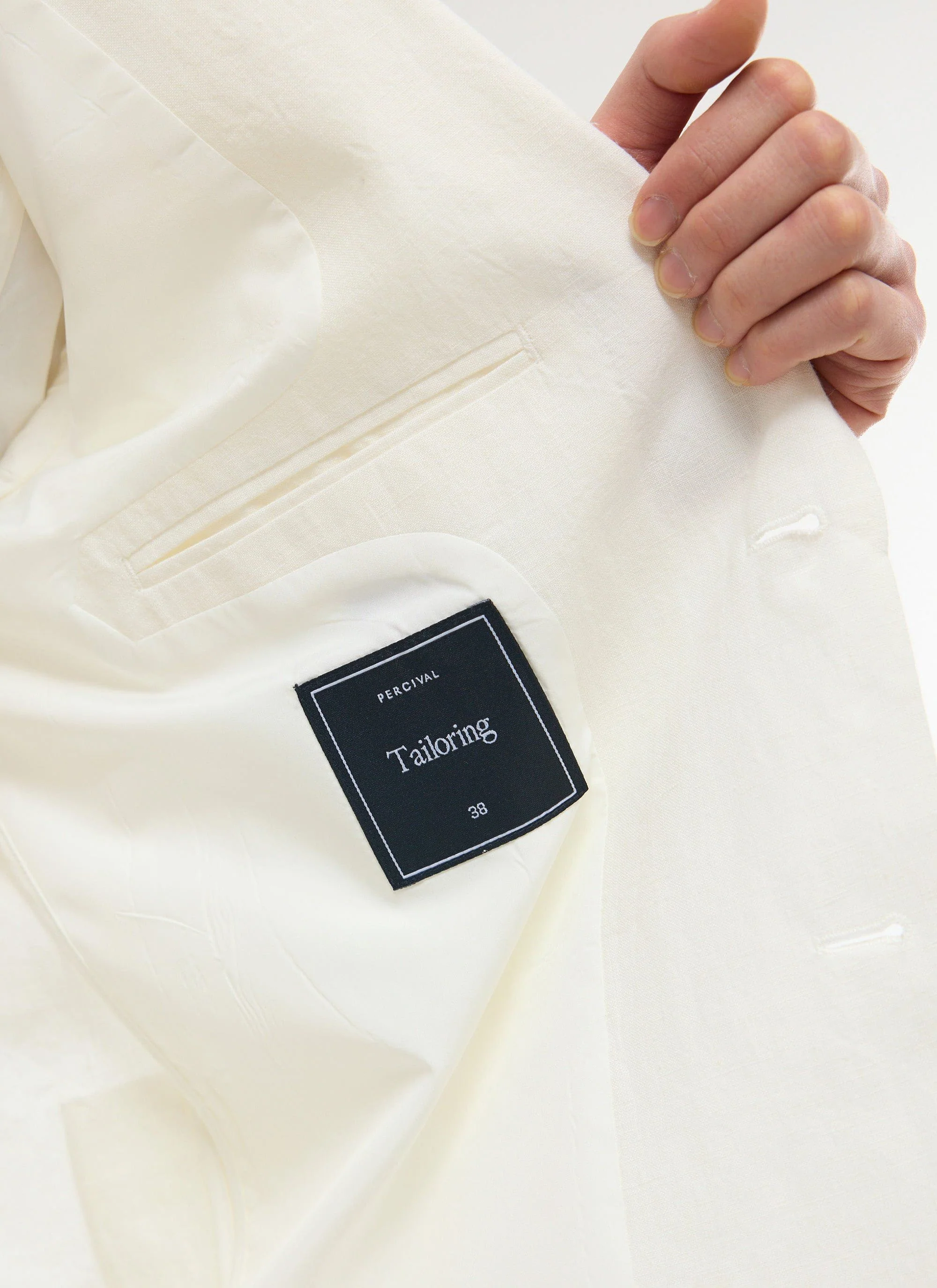 Relaxed Tailored Linen Blazer | White - Image 8