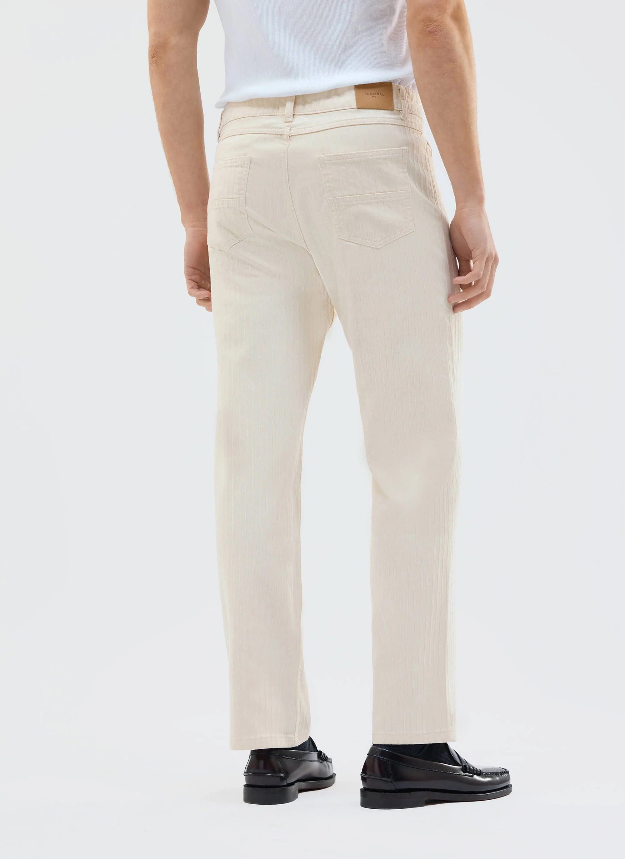 Rocco 5 Pocket Trousers | Cotton | Cream - Image 4
