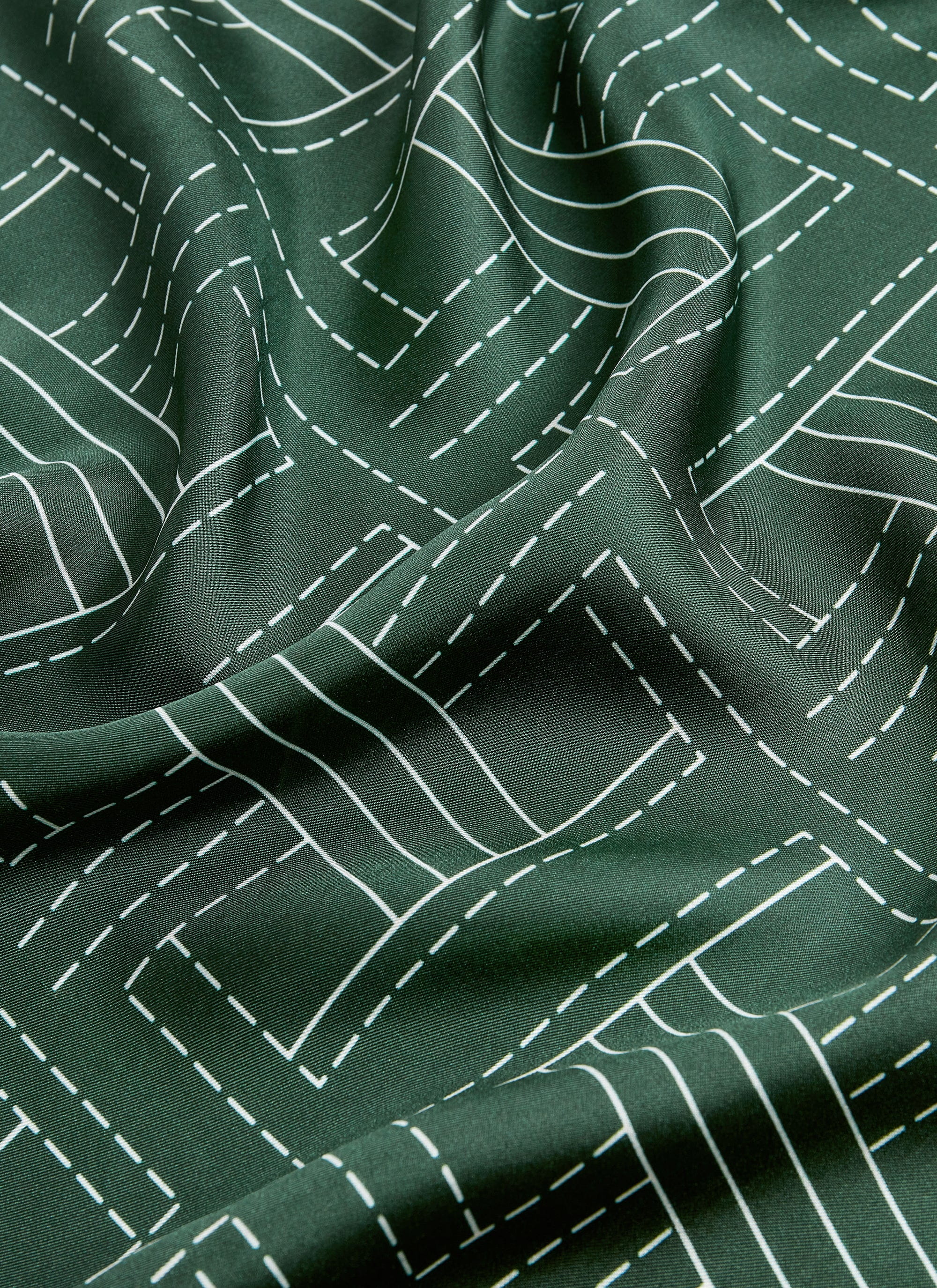 Sashiko Neckerchief | Silk | Forest - Image 3
