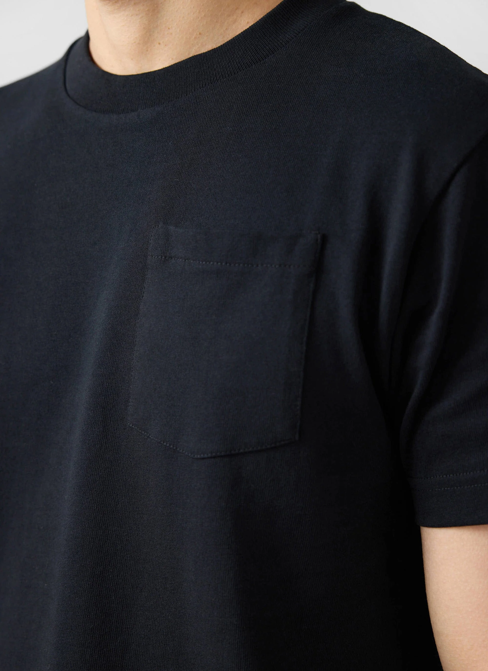 Short Sleeve Pocket T Shirt | Organic Cotton | Black - Image 2