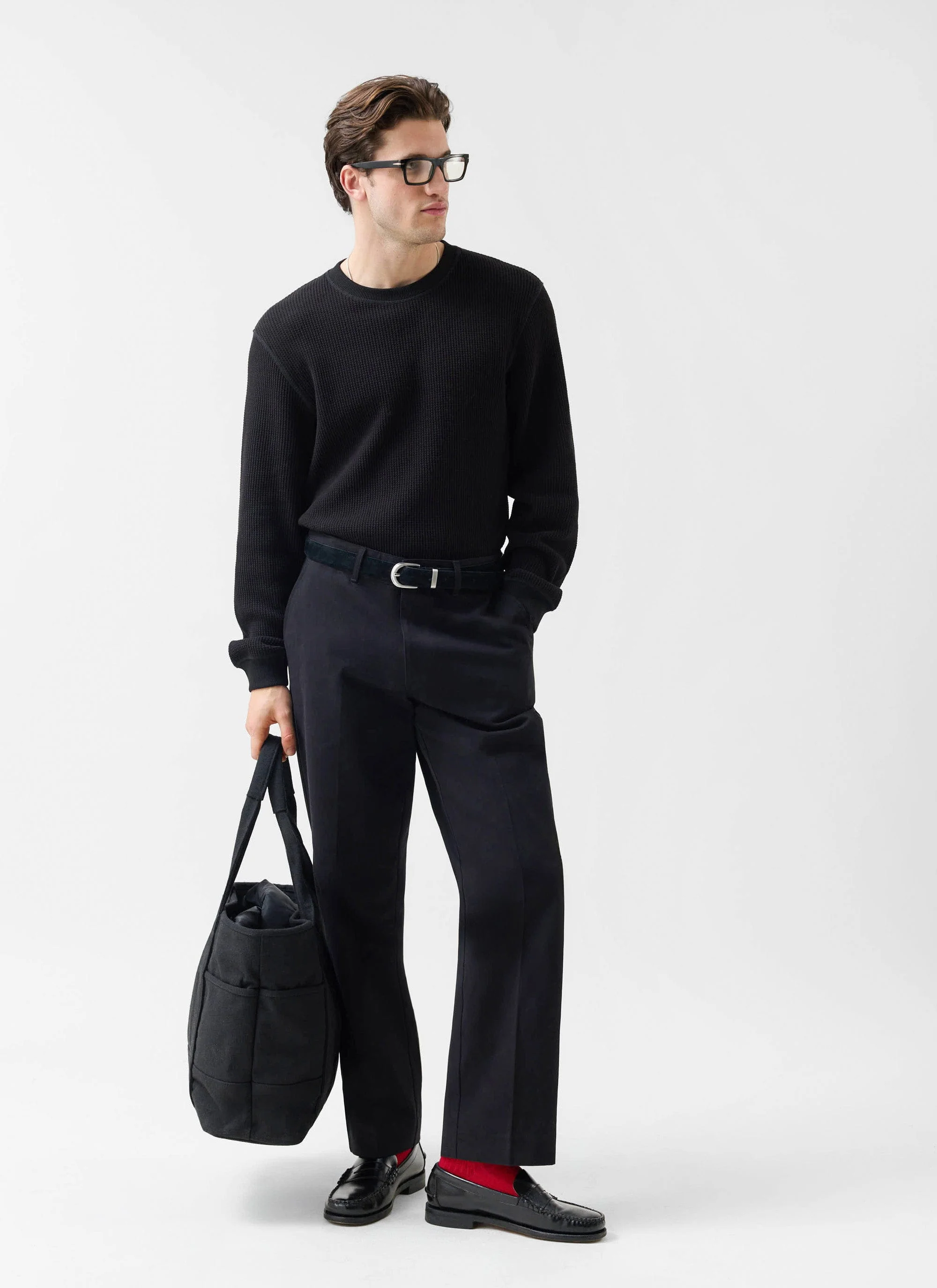 Straight Leg Chino | Cotton | Black - Image 5