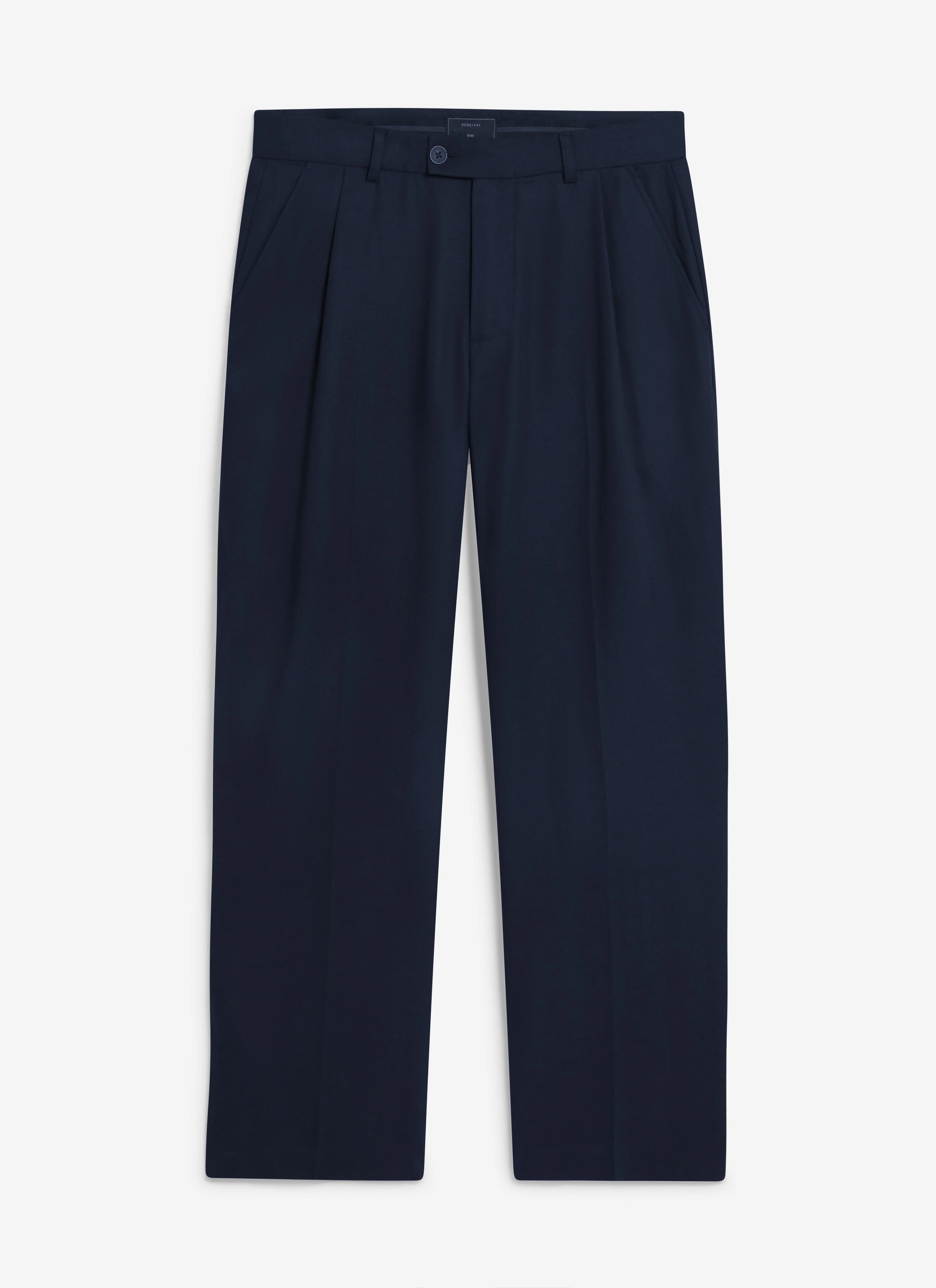 Pleated Leg Trousers | Lyocell | Navy - Image 5