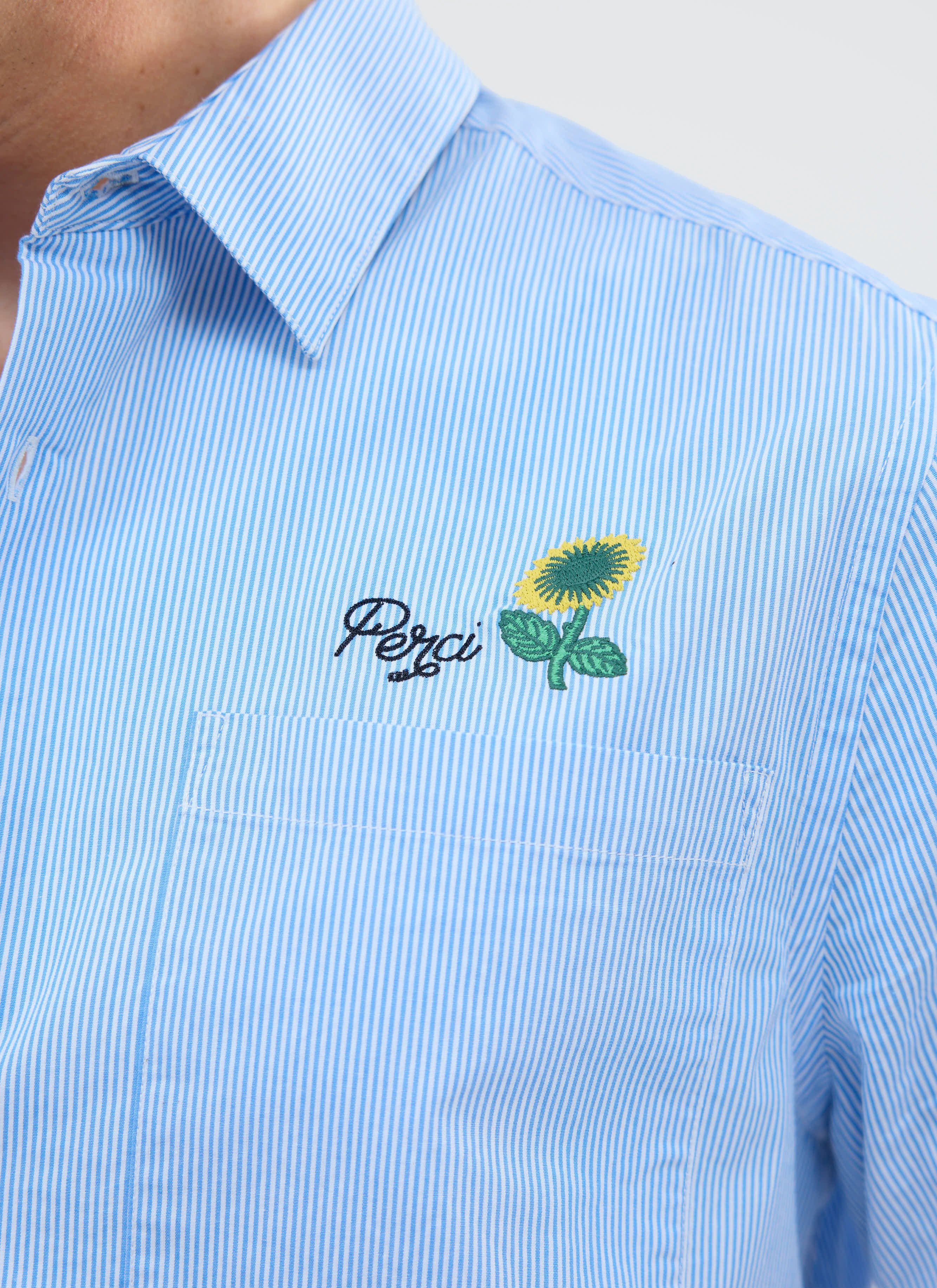 Sunflower Stripe Shirt | Cotton | Blue Stripe - Image 3