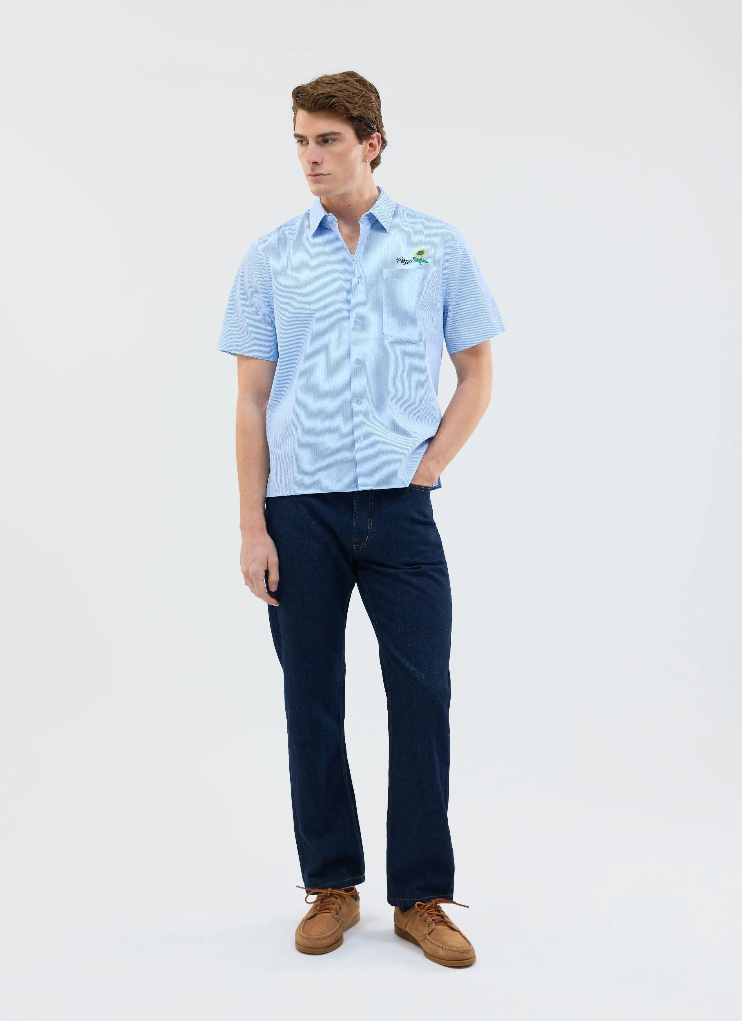 Sunflower Stripe Shirt | Cotton | Blue Stripe - Image 5