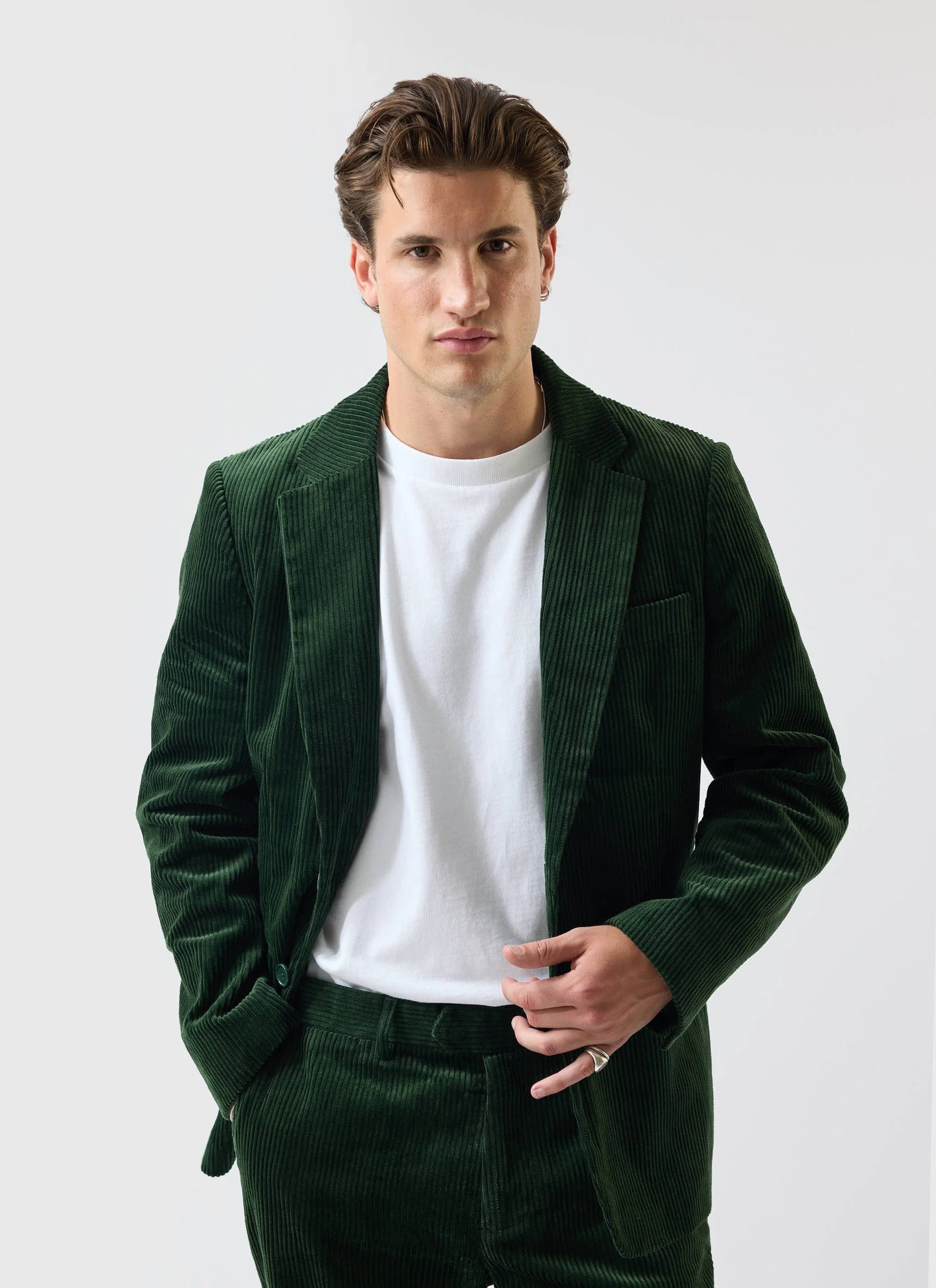 Tailored Blazer | Chunky Cord | Forest - Image 8