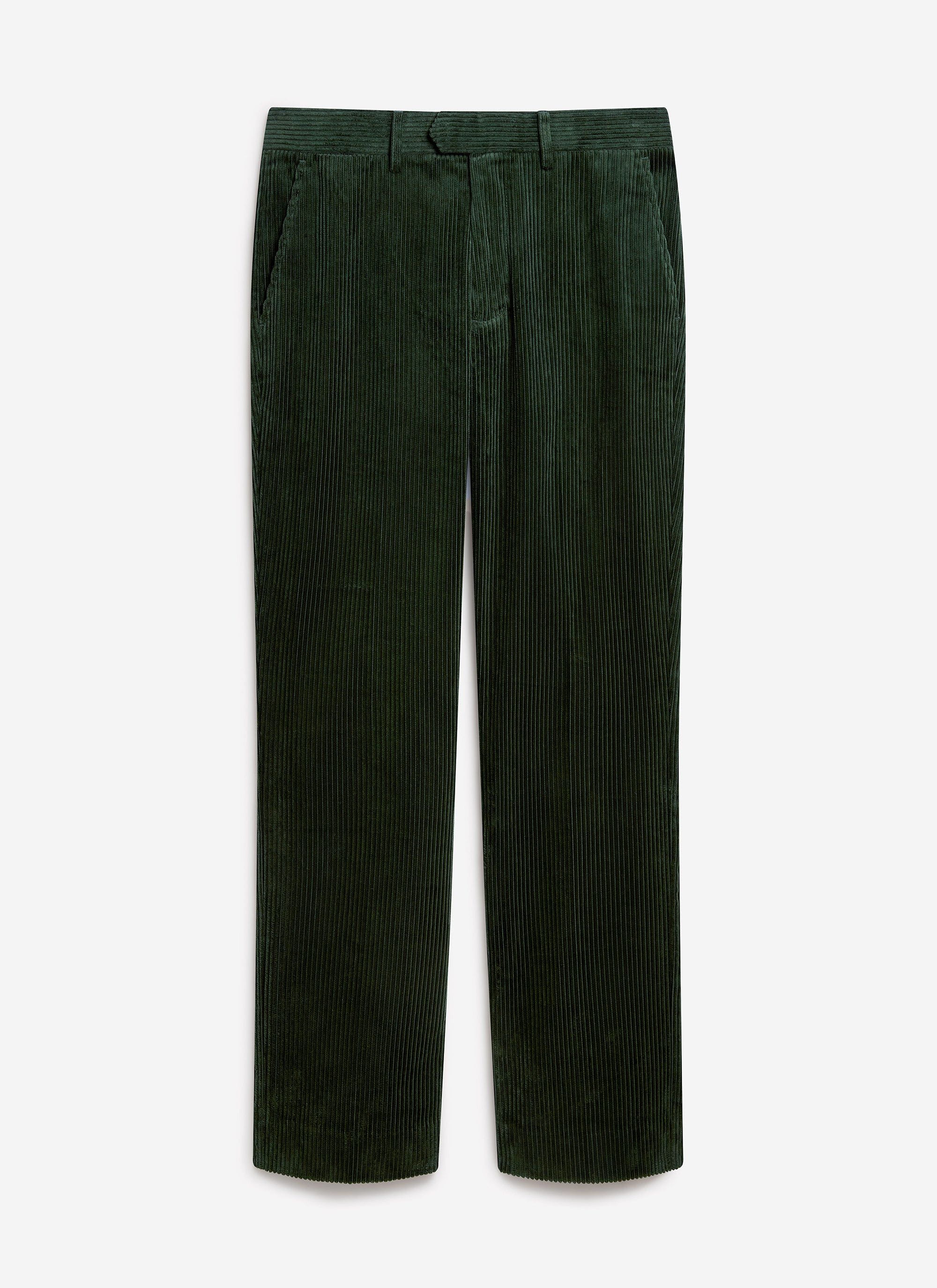 Tailored Chunky Cord Trousers | Forest - Image 3