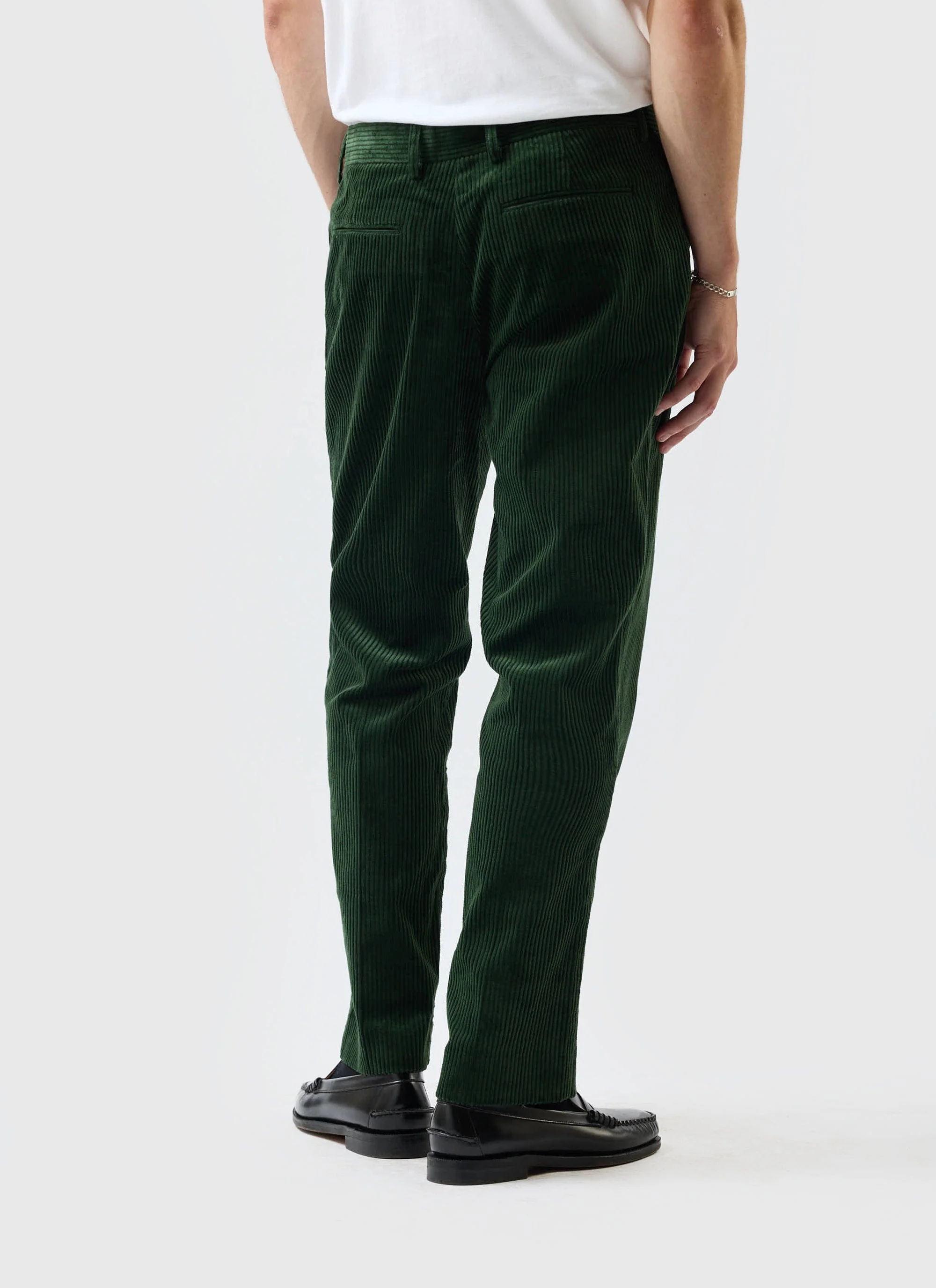 Tailored Chunky Cord Trousers | Forest - Image 6