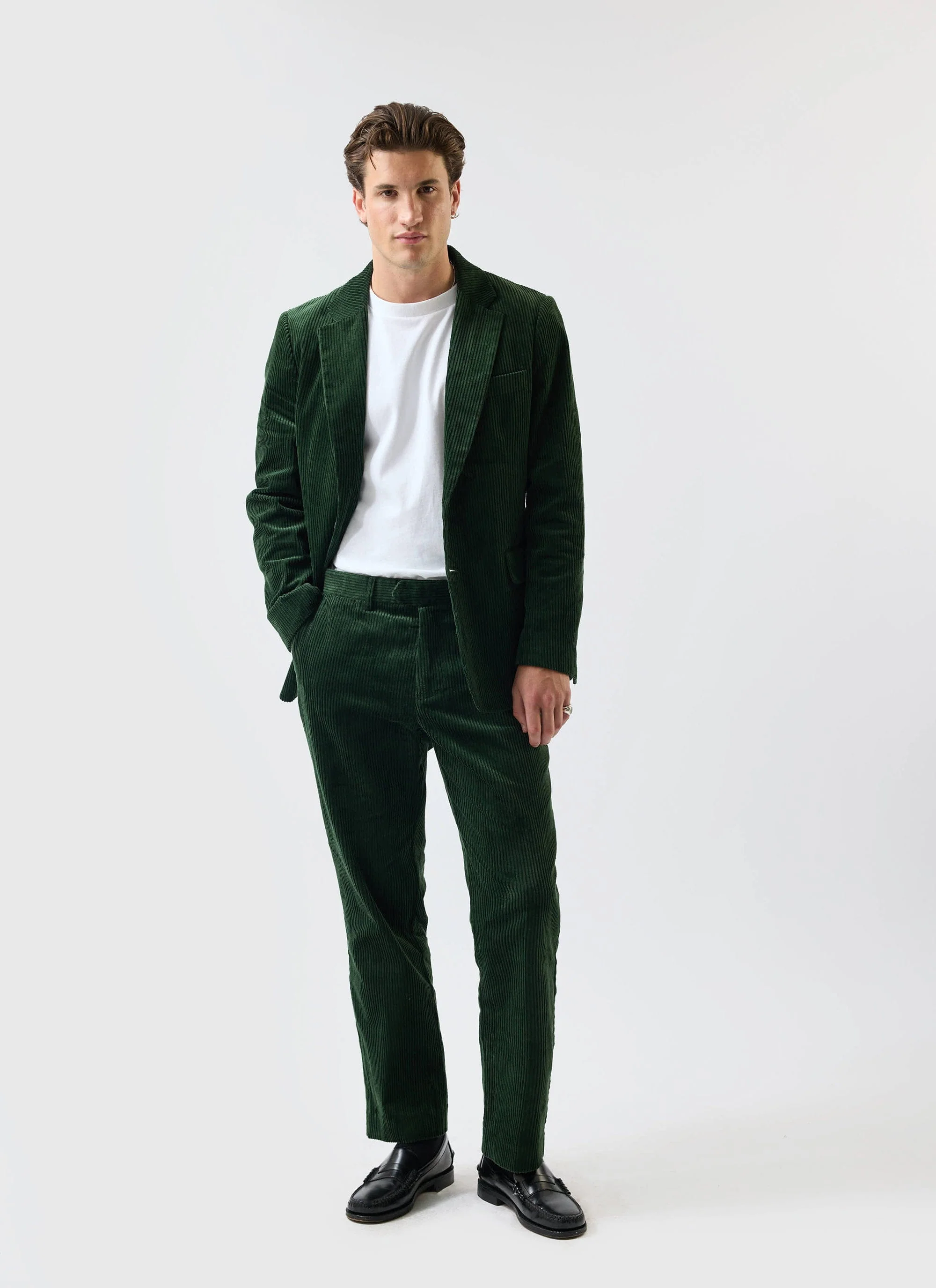 Tailored Blazer | Chunky Cord | Forest - Image 3