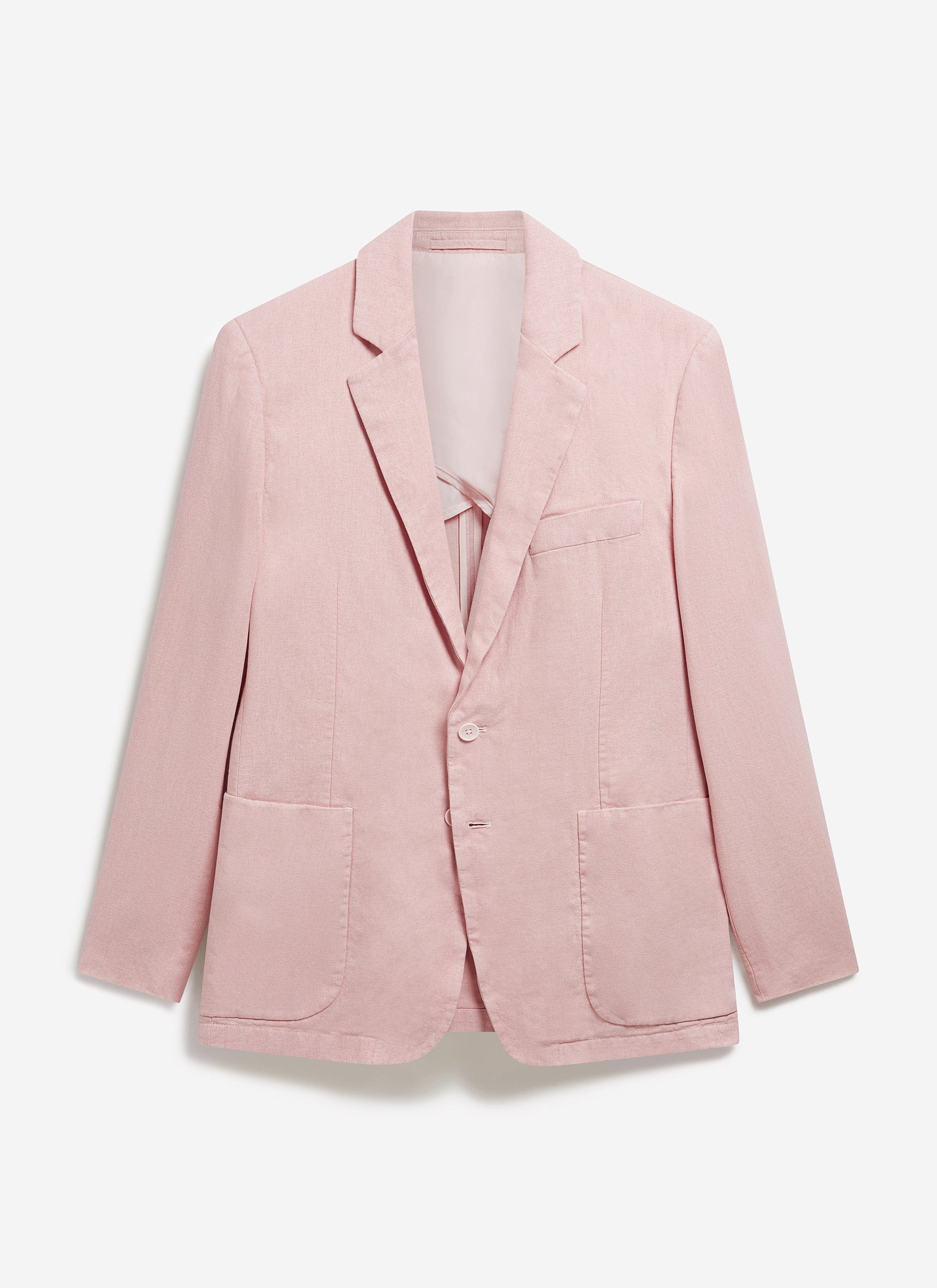 Tailored Linen Blazer | Dusty Pink - Image 2
