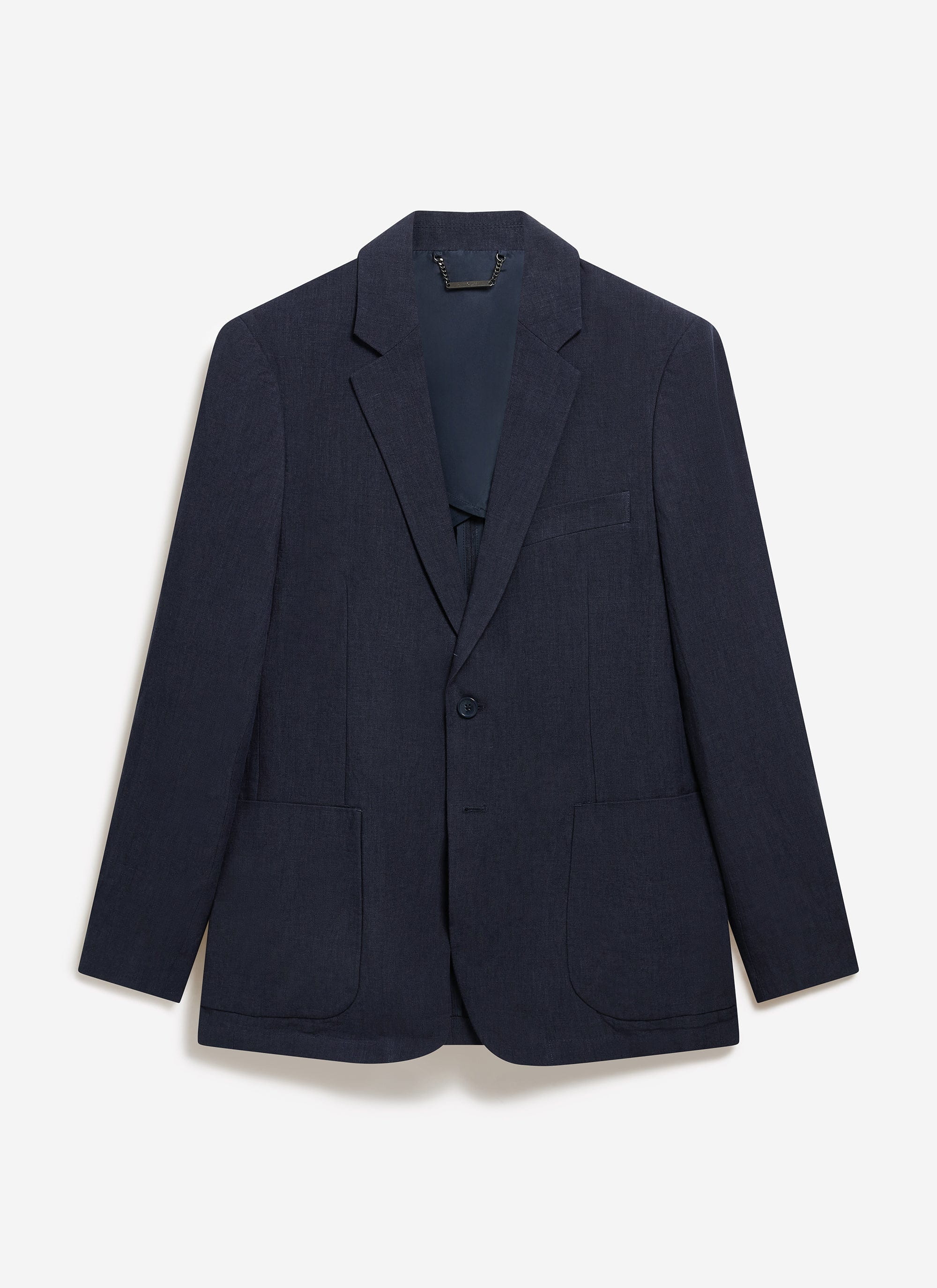Tailored Linen Blazer | Navy - Image 6