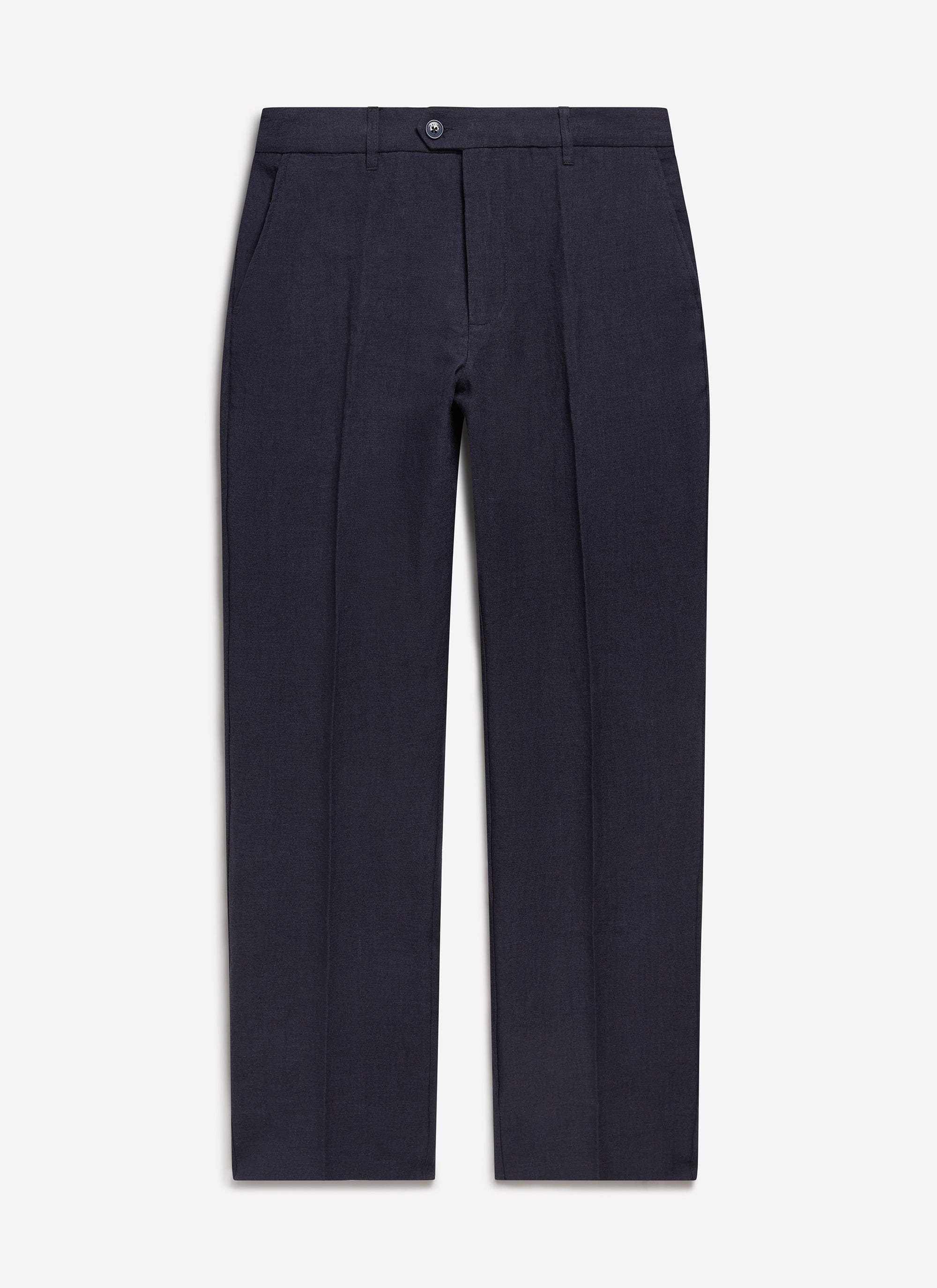 Tailored Linen Trousers | Navy - Image 2