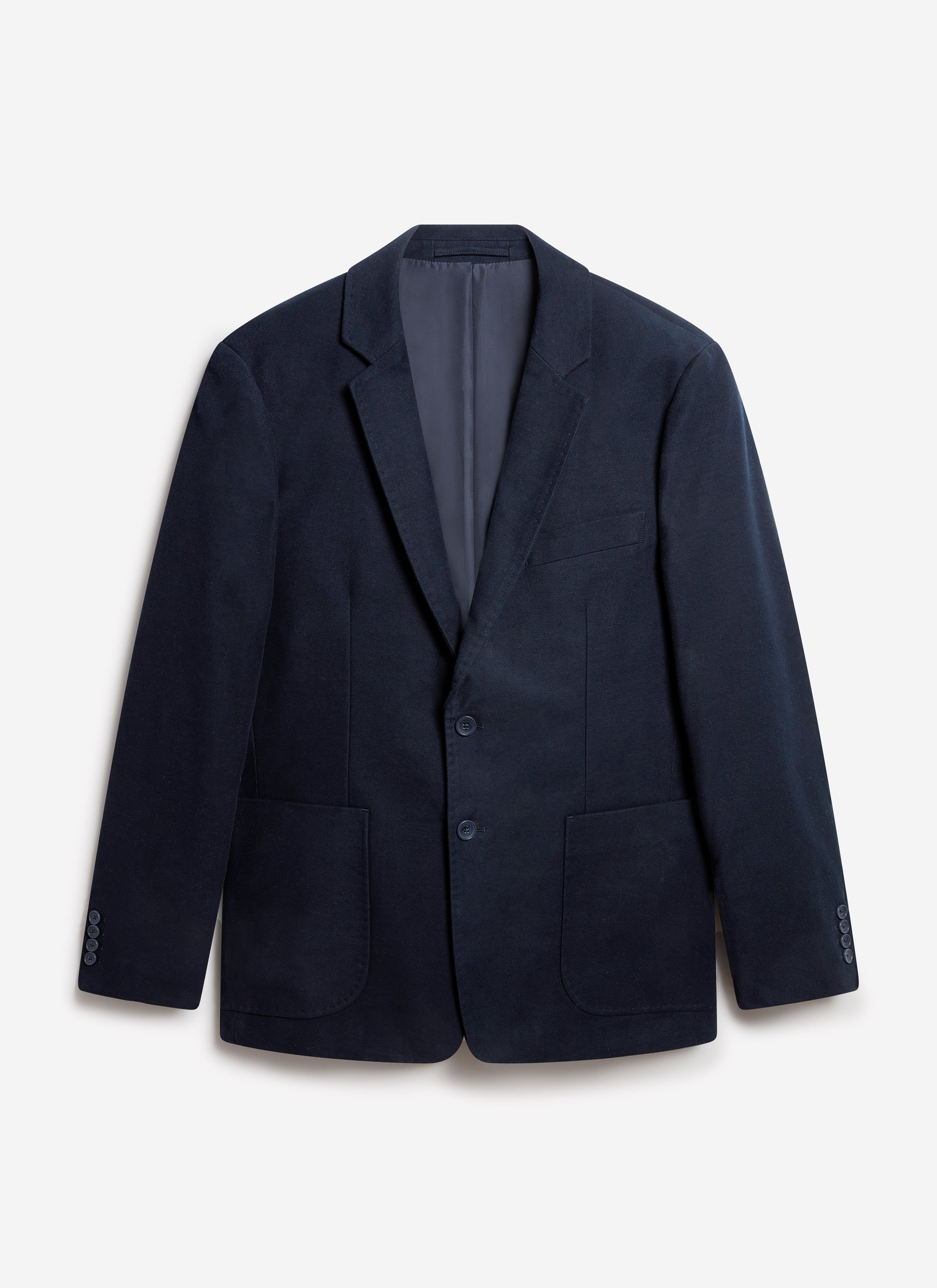 Tailored Moleskin Blazer | Navy - Image 2