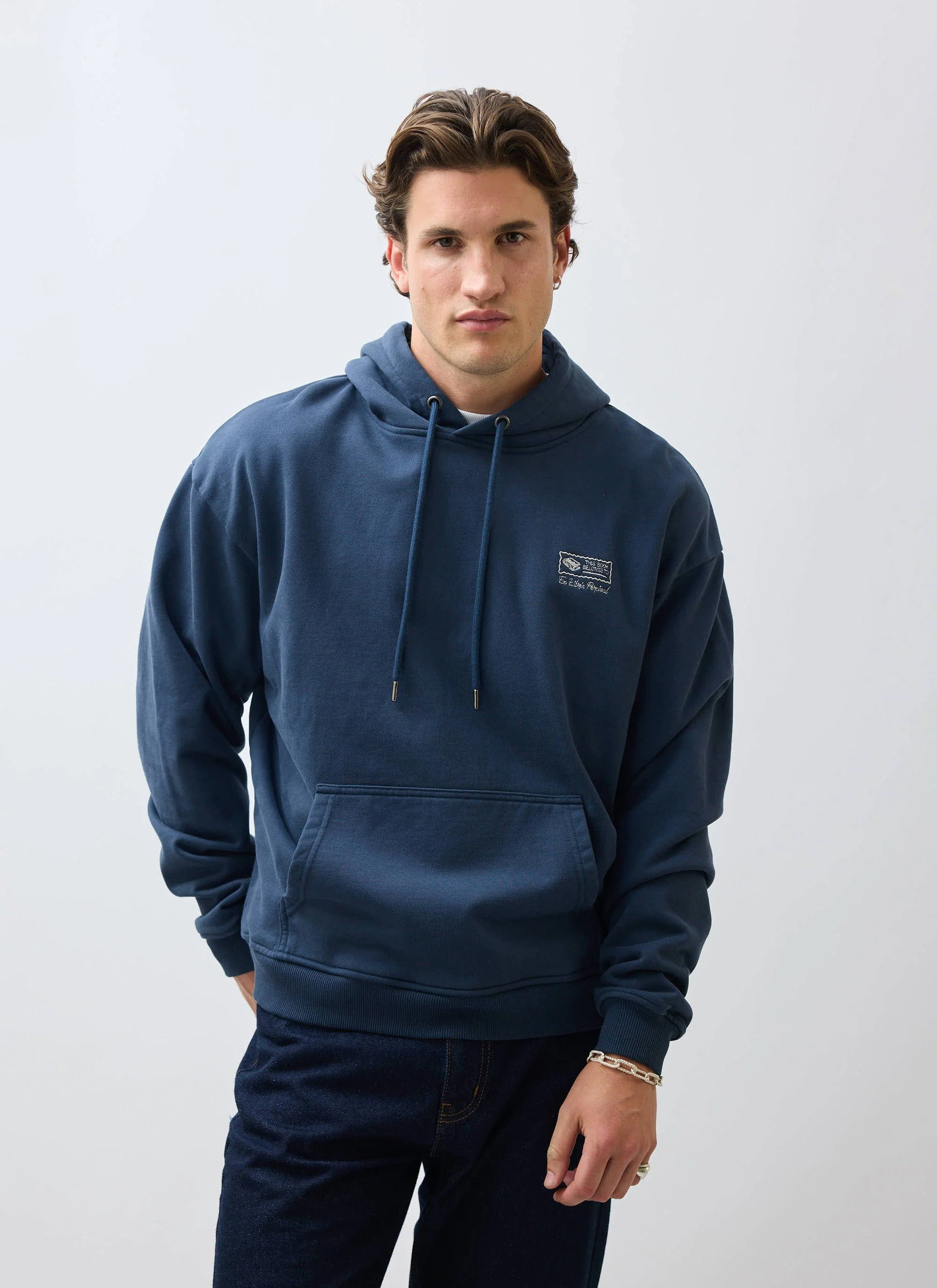 This Book Belongs To Hoodie | Cotton | Navy - Image 3