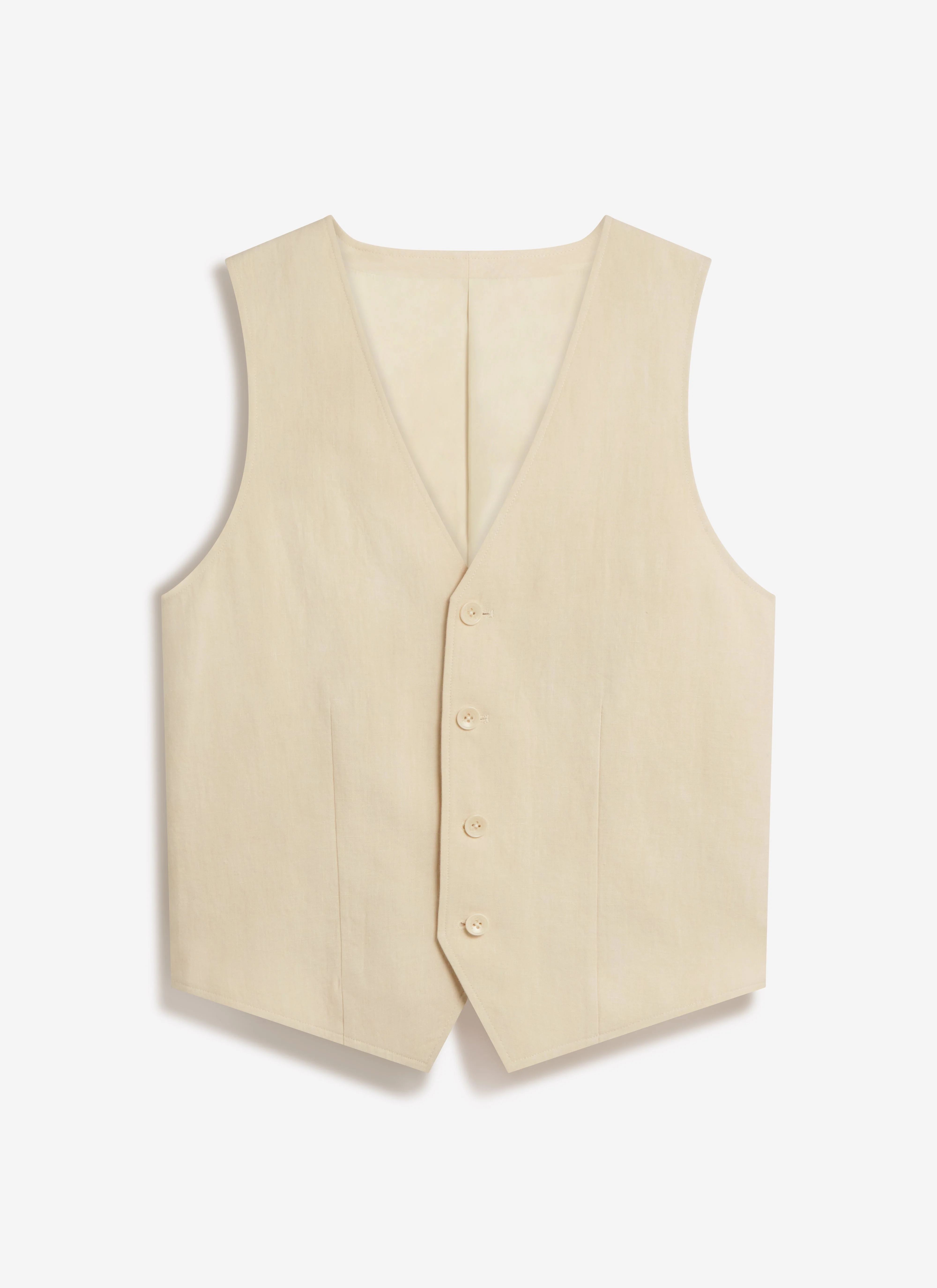 Waistcoat | Linen | Cream - Image 4