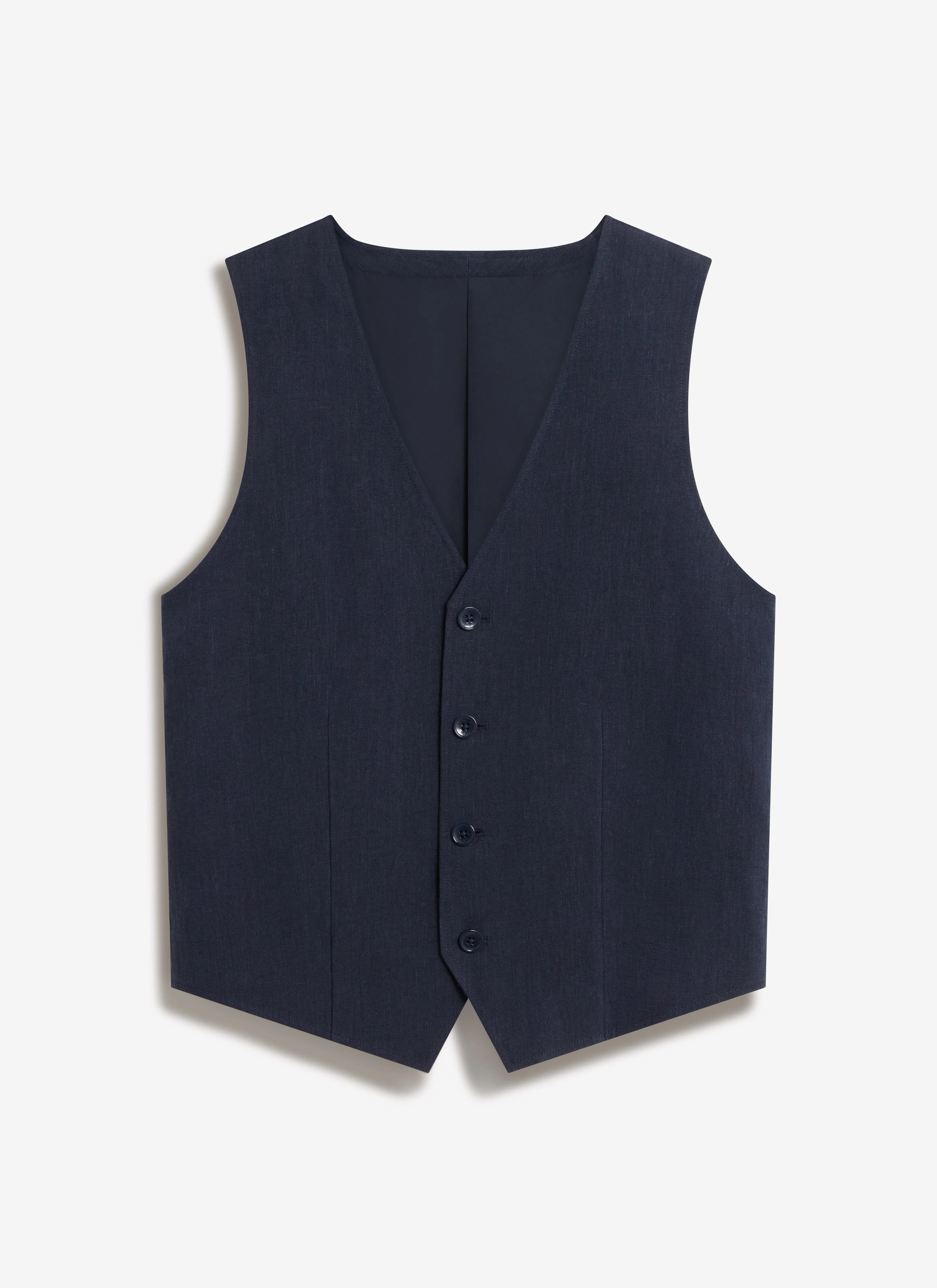Waistcoat | Linen | Navy - Image 4
