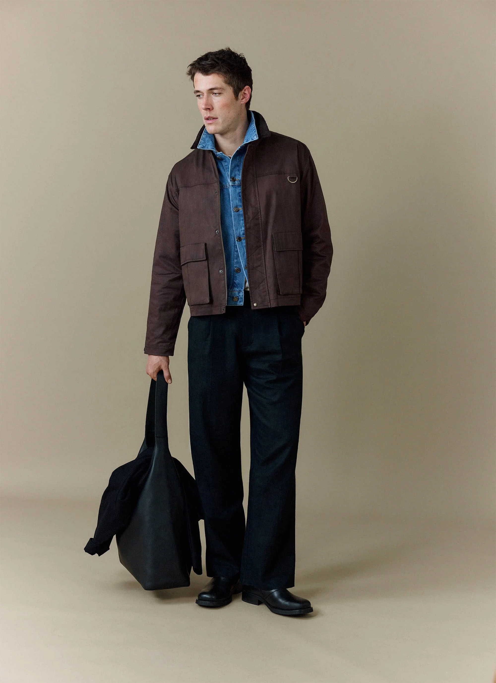 Wax Zip Jacket | Cotton | Espresso - Image 3