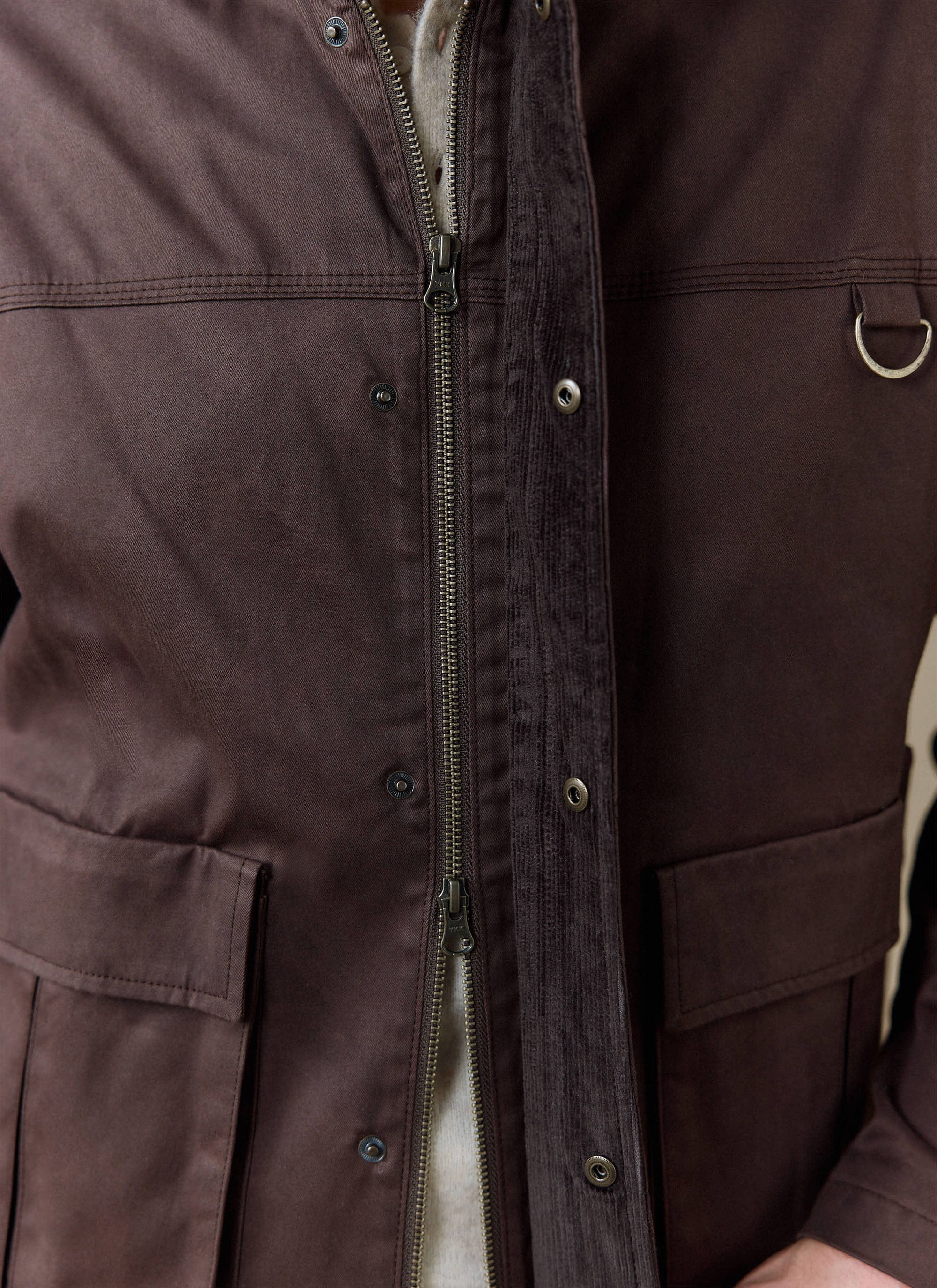 Wax Zip Jacket | Cotton | Espresso - Image 5