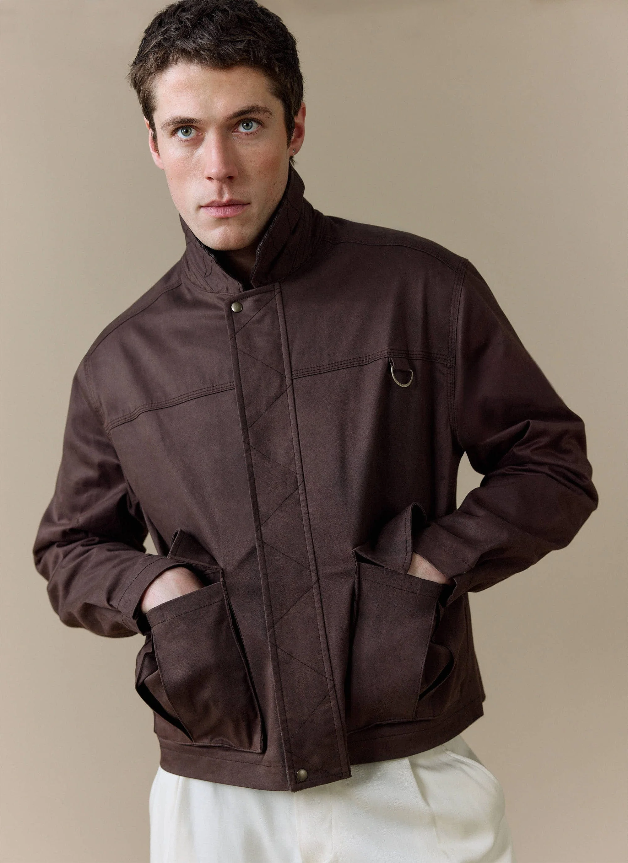 Wax Zip Jacket | Cotton | Espresso - Image 7