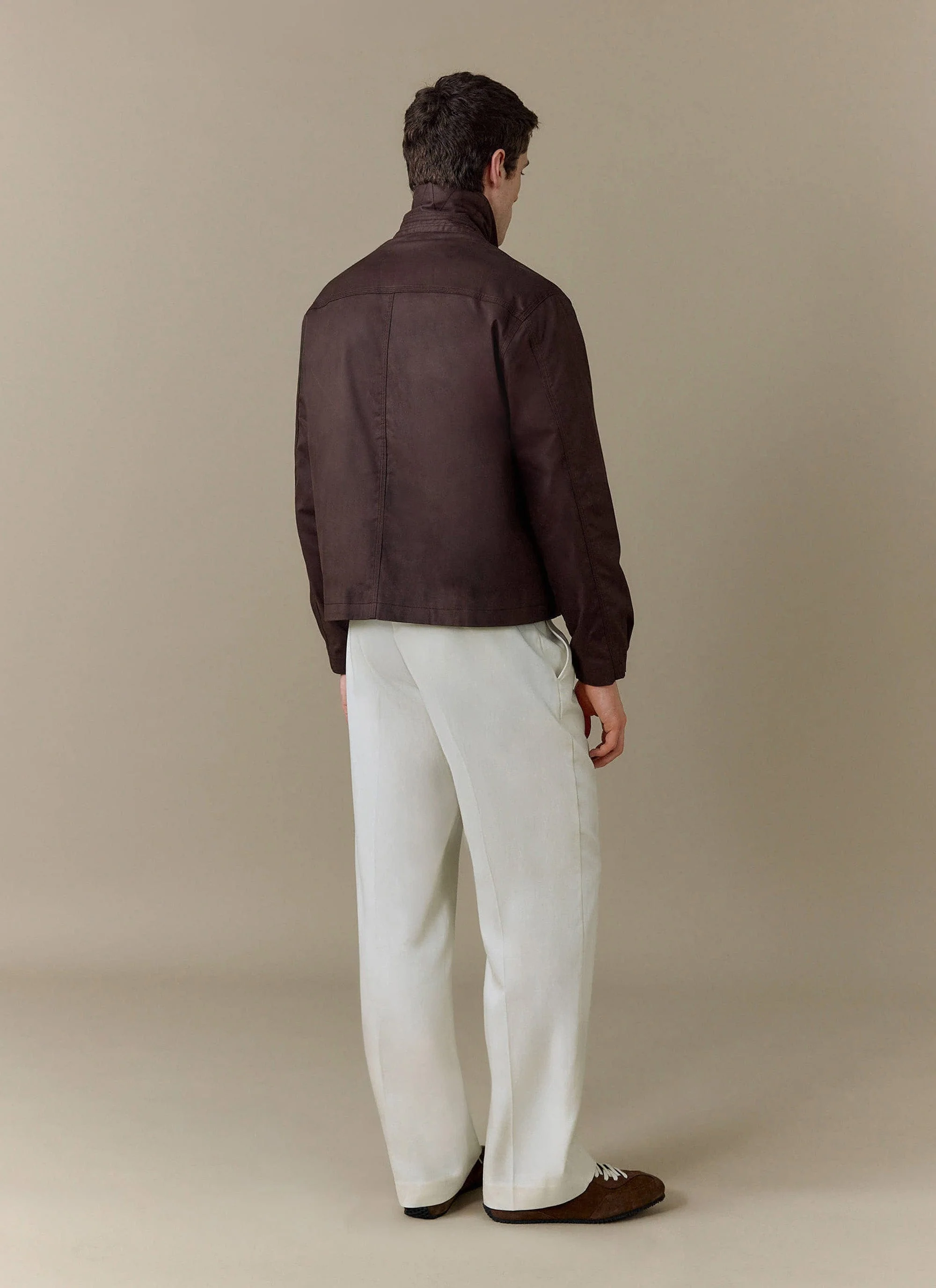 Wax Zip Jacket | Cotton | Espresso - Image 8