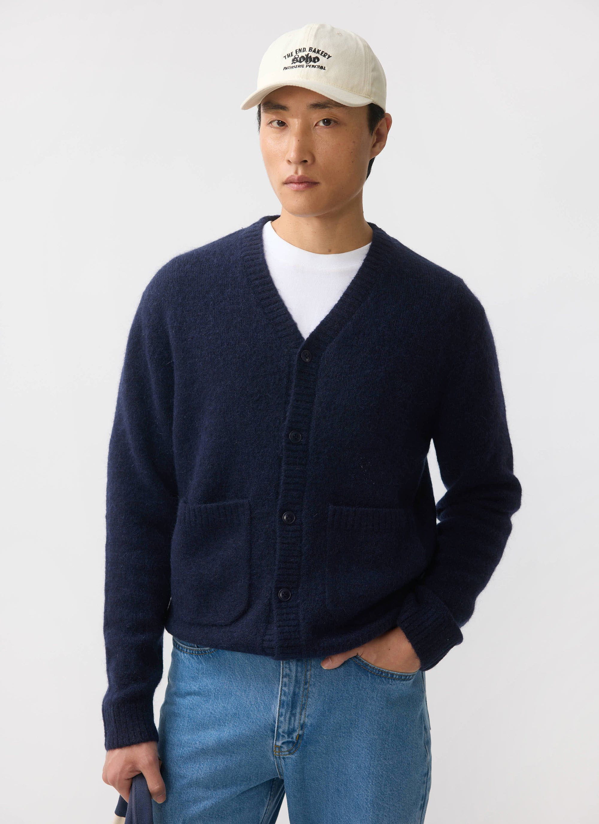 White Glove Cardigan | Mohair | Navy - Image 3
