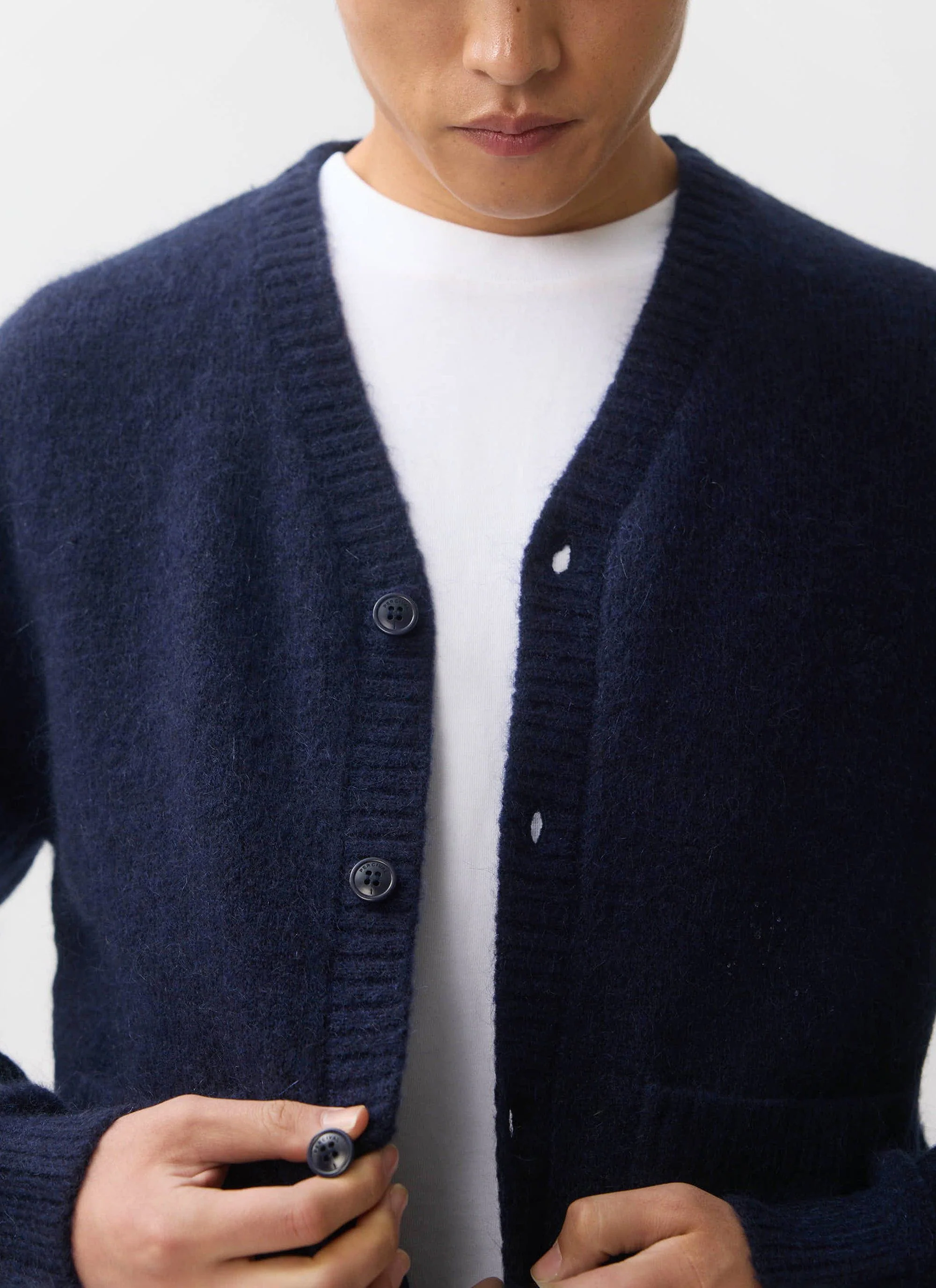 White Glove Cardigan | Mohair | Navy - Image 7