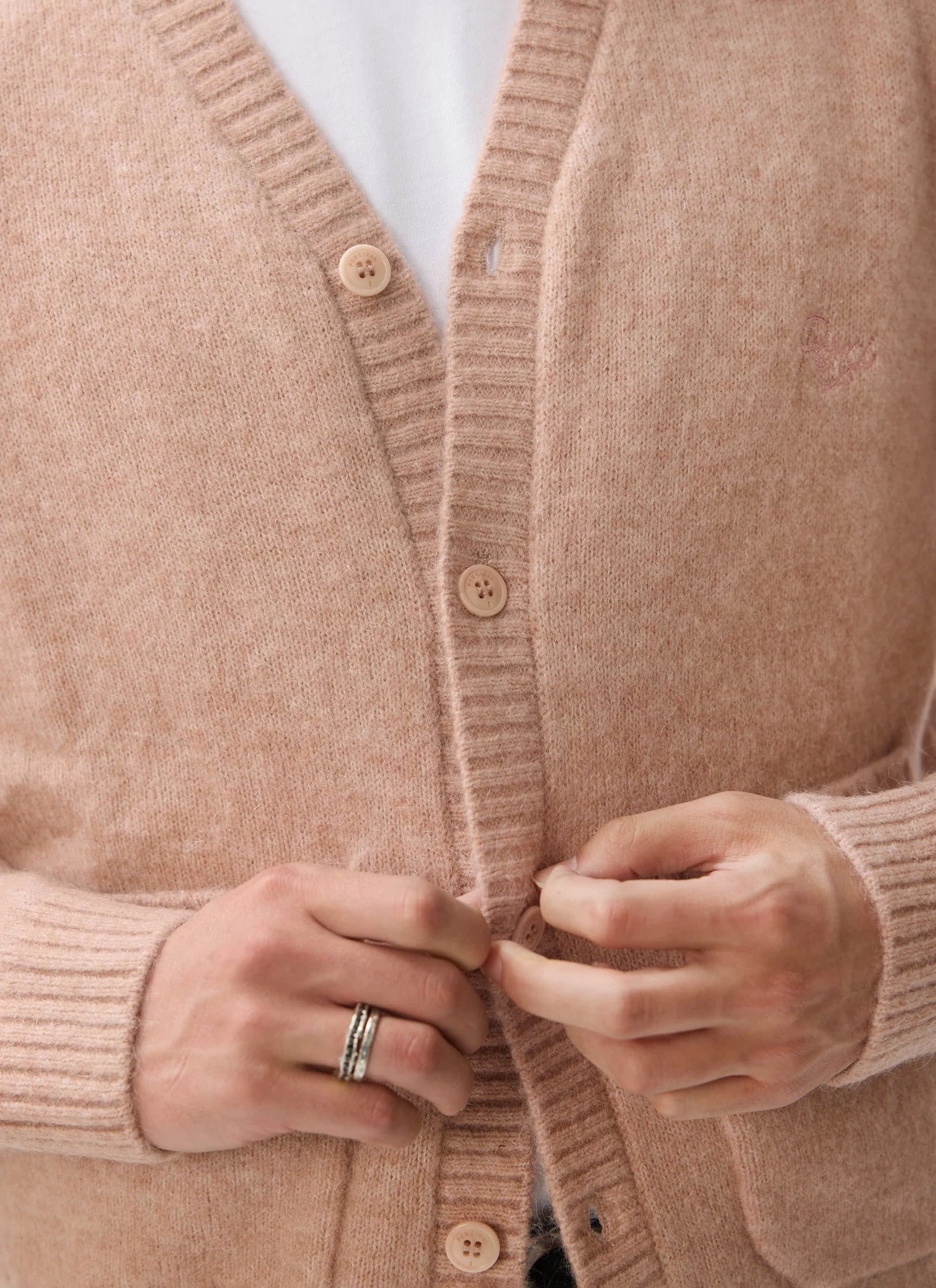 White Glove Cardigan | Mohair | Pink - Image 4