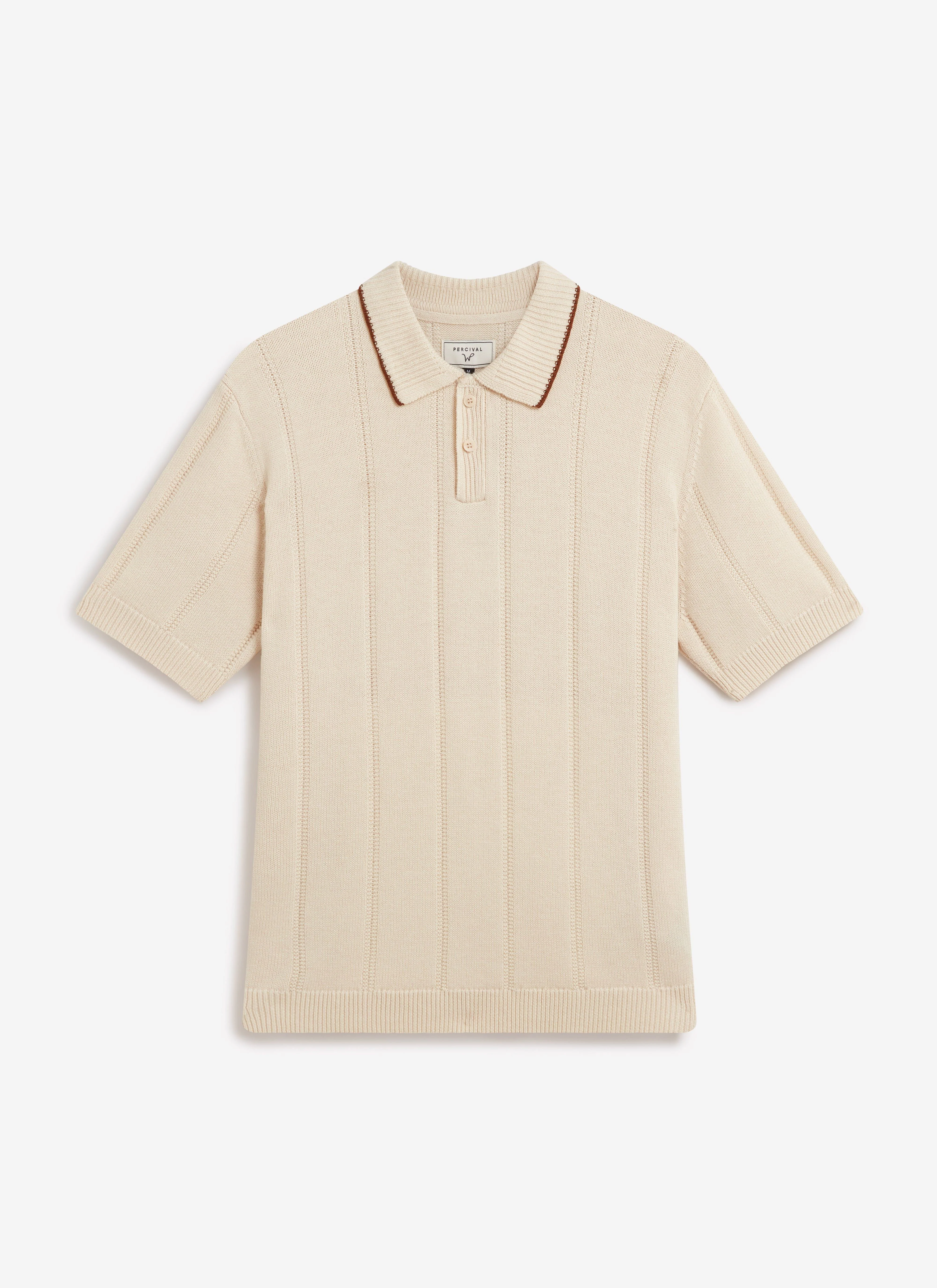 Wool Knitted Polo | Percival x Warren | Cream - Image 2